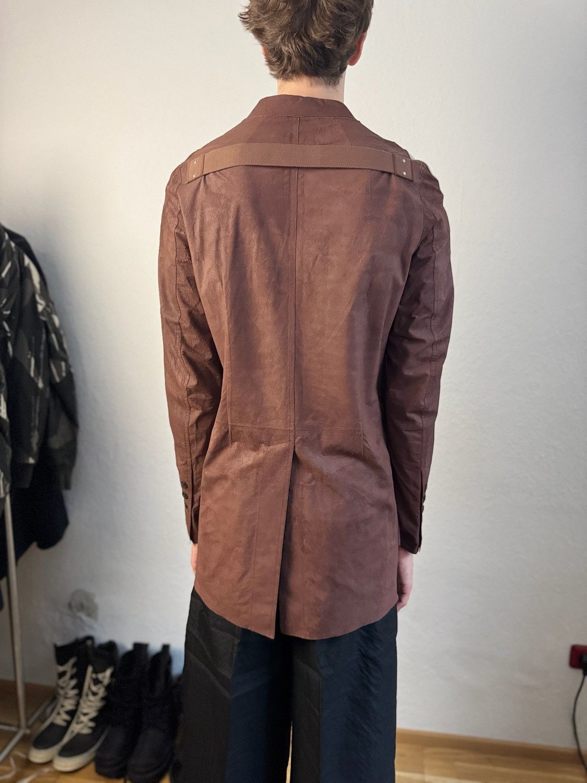 Rick Owens SS 21 "PHLEGETHON" Runway Blistered Lamb Leather Lido Jacket Size US M / EU 48-50 / 2 - 24 Thumbnail