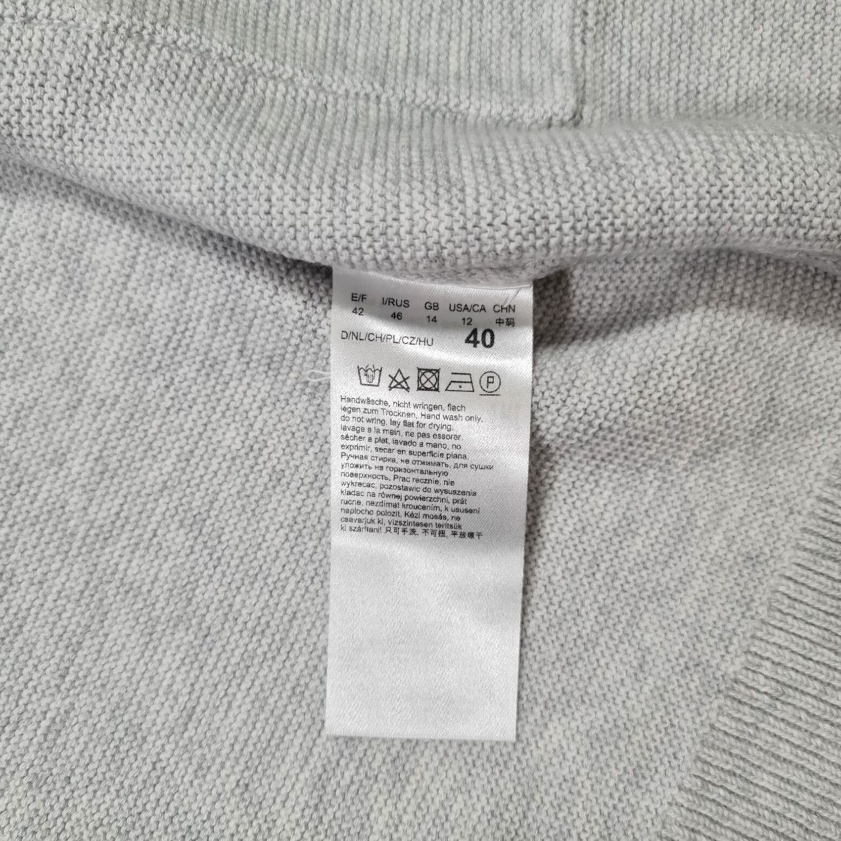 CO Betty & Co Womens Cardigan Grey 14 UK Open Front Knit Cotton Logo Jumper Cardigan Long Sleeve V-Neck Seasonal Breathable Regular Fit Womens Size XL / US 12-14 / IT 48-50 - 6 Thumbnail