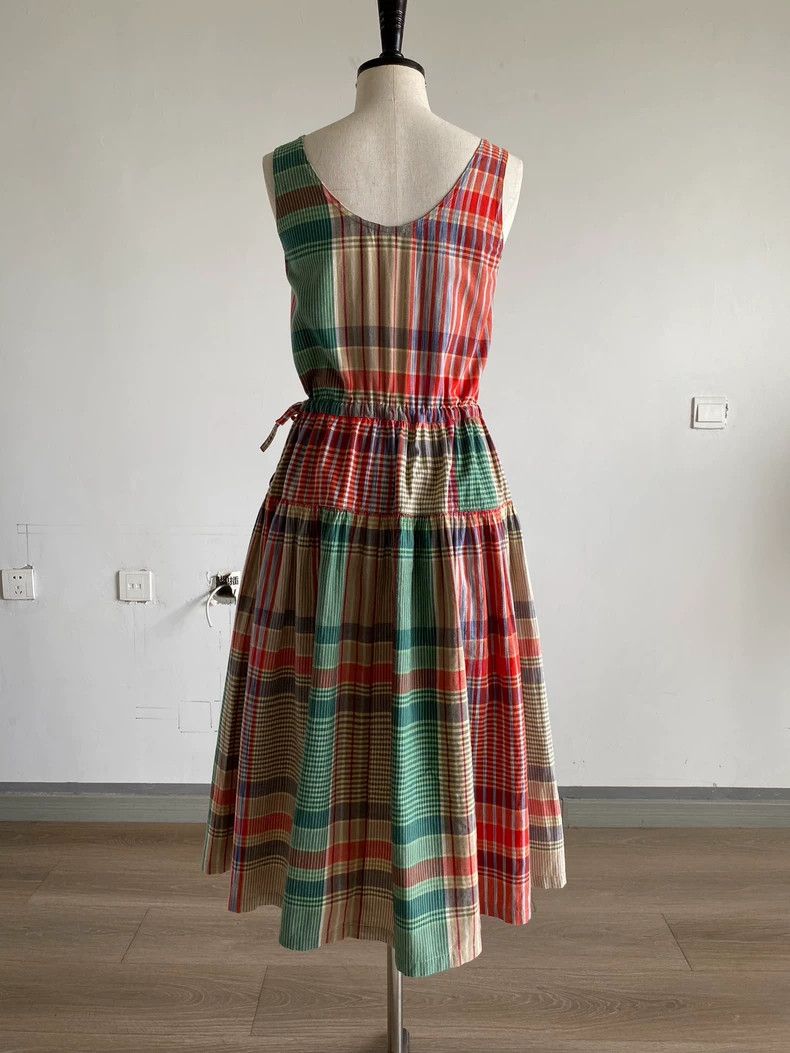 Issey Miyake Issey Miyake size:one size Pure cotton checkered corset dr Size XS / US 0-2 / IT 36-38 - 2 Thumbnail