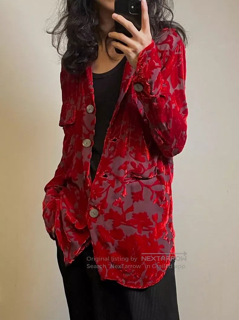 Ann Demeulemeester 34 Ann Demeulemester blood rose shirt