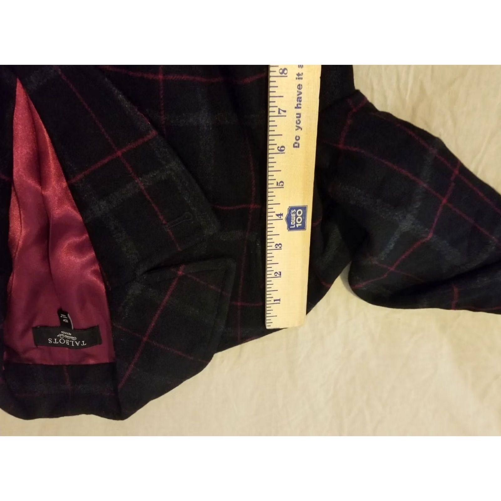 Talbots Talbots Black Wool Blazer Jacket Suit 10P Petite Womens Size 32" / US 10 / IT 46 - 6 Thumbnail