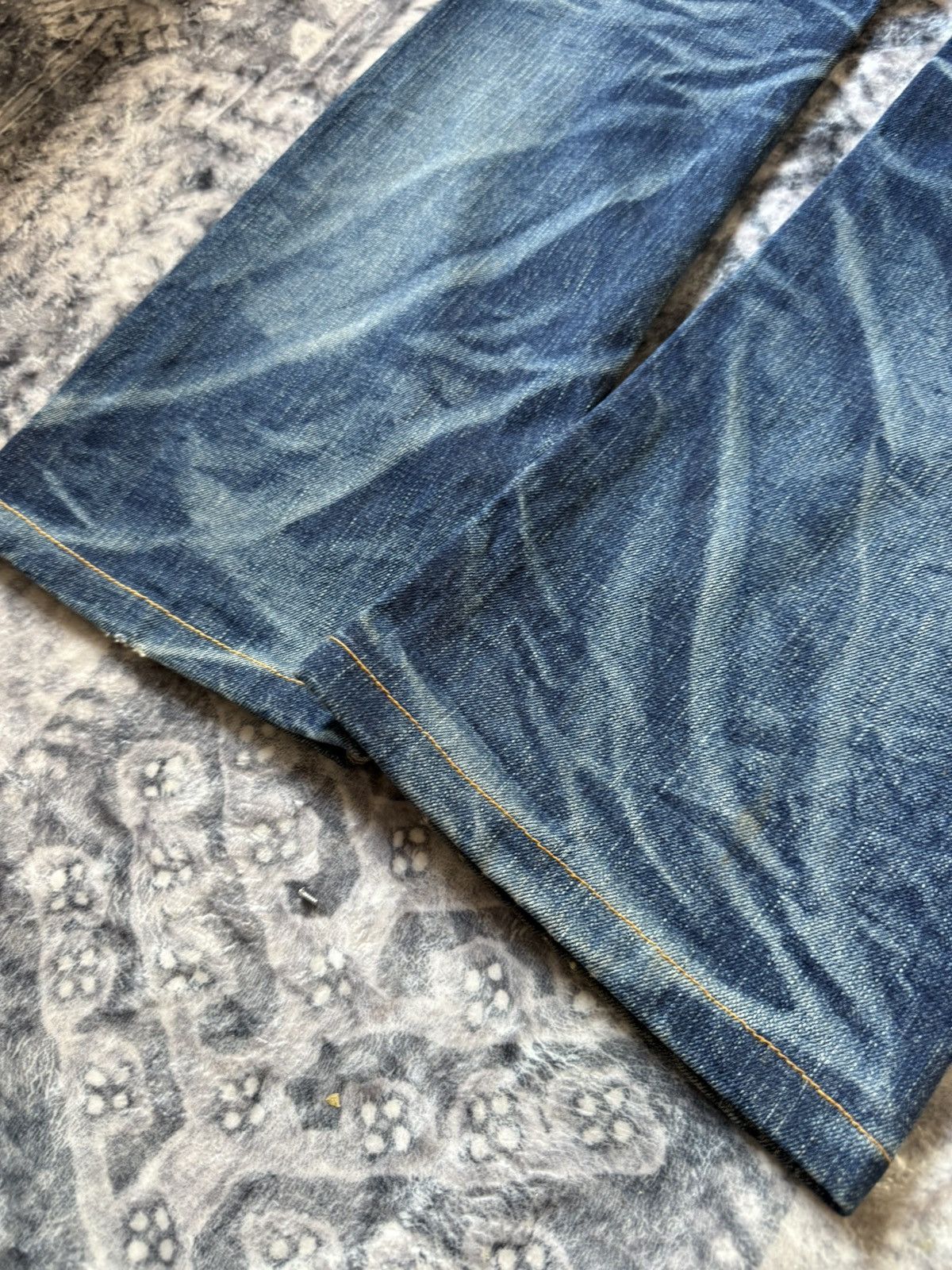 Hysteric Glamour × Japanese Brand Yoshitomo Lolita Japan Heavy Whisker Blossom Flare Jeans Size US 29 - 18 Thumbnail
