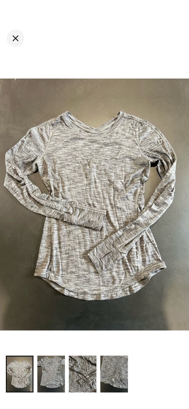 Lululemon lululemon athletica Heather Gray Long Sleeve Active Top Size S / US 4 / IT 40 - 1 Thumbnail