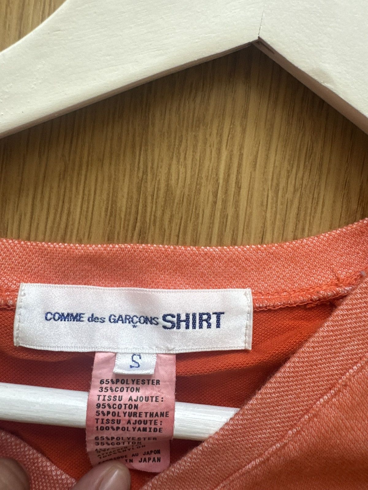 Comme des Garcons COMME des GARCONS SHIRT 2000s Orange Sport V-Neck Size US S / EU 44-46 / 1 - 2 Thumbnail