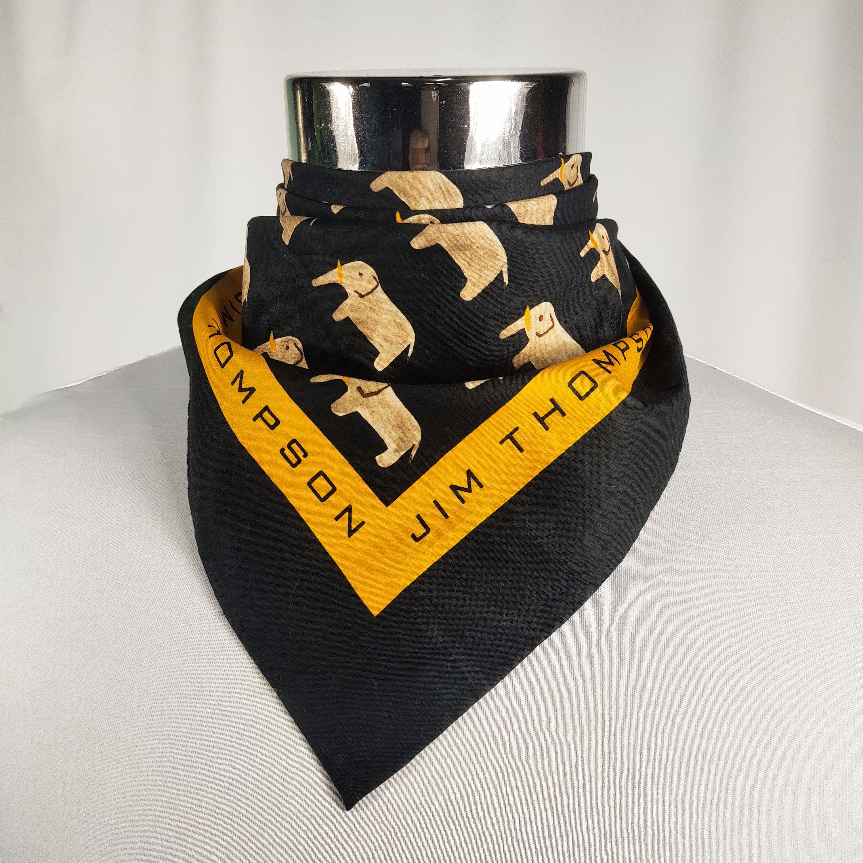 image of Jim Thompson Handkerchief / Neckerchief / Bandana Fz437 in Black, Men's