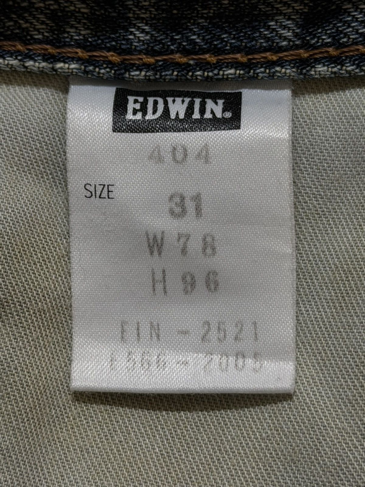 Edwin Vintage 90s Japan Edwin 404 Faded Wash Style Wide Leg Loose Size US 31 - 7 Thumbnail