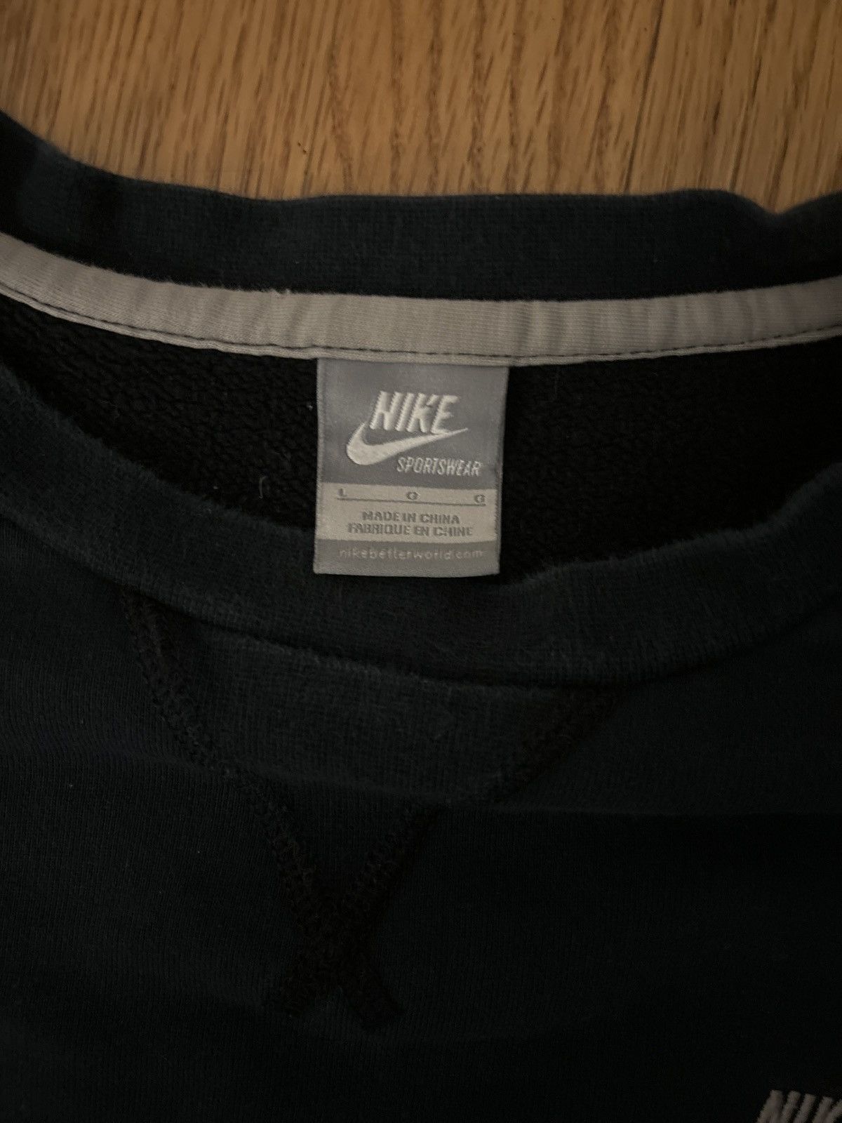 Nike Vintage Black Nike Crewneck Size US L / EU 52-54 / 3 - 3 Thumbnail