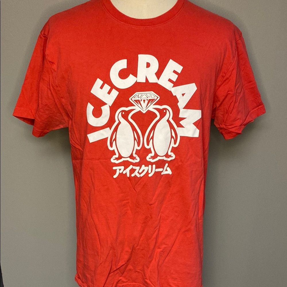 Icecream Icecream Graphic Print T-Shirt in Red Cotton (sz XL) Size US XL / EU 56 / 4 - 1 Thumbnail