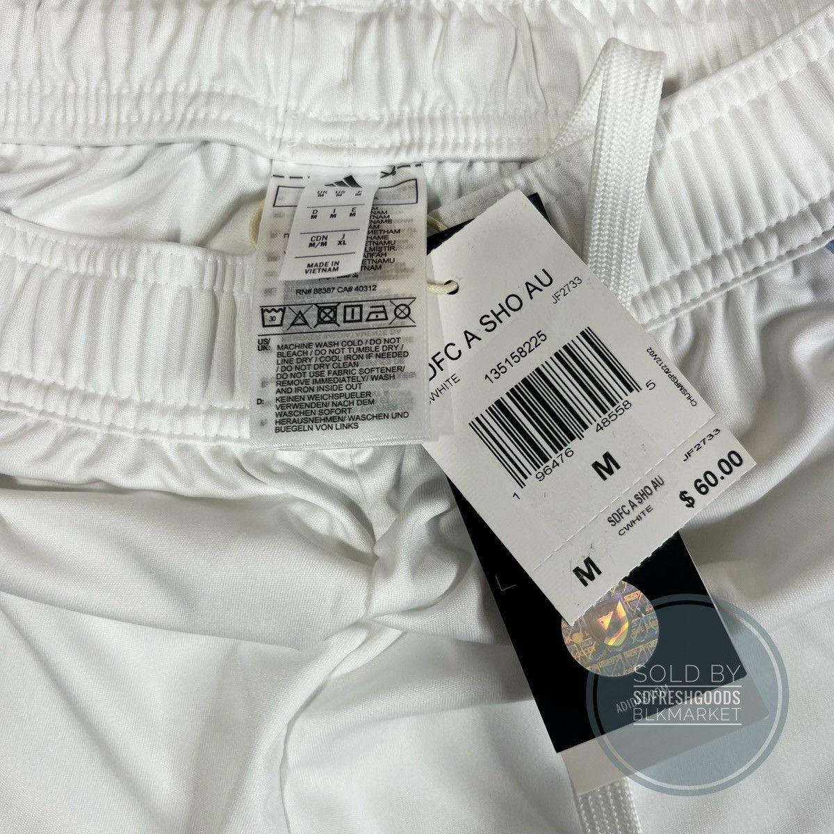 Adidas Adidas Aeroready San Diego FC Away White Shorts Size US 31 - 2 Thumbnail