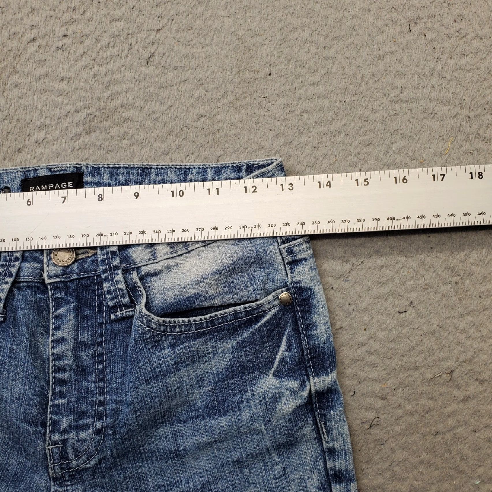 Vintage Rampage Jeans Women's 3 Multi Denim Stretch Acid Wash Streetwear Skinny Leg Jeans Size 26" / US 2 / IT 38 - 6 Thumbnail