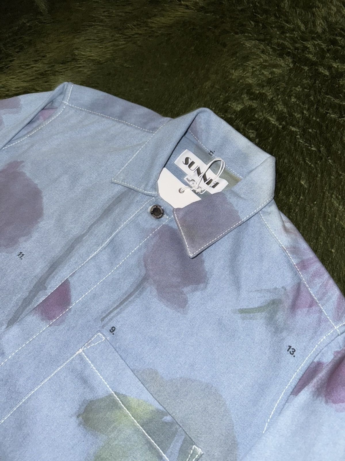 Sunnei [S] SUNNEI Floral Printed Relaxed Fit Denim Shirt Jacket Size US S / EU 44-46 / 1 - 2 Thumbnail