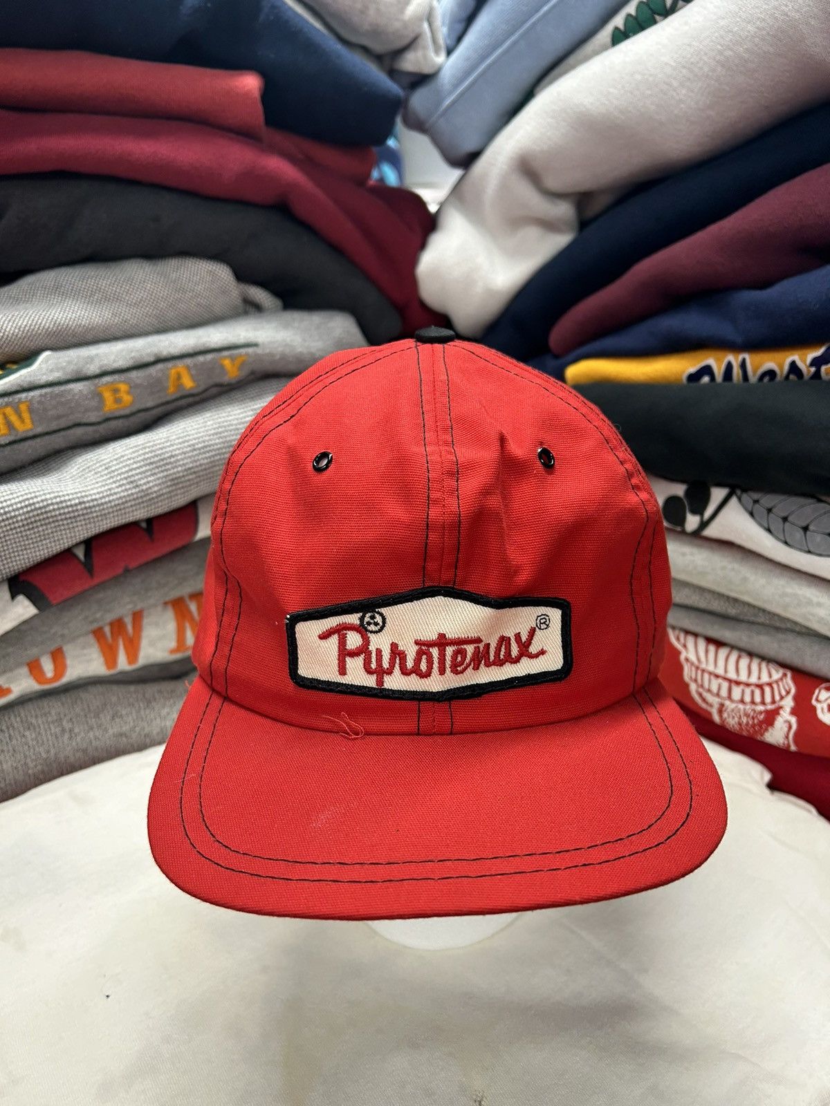 Vintage Crazy Vintage Y2K 90s Skate Grunge Red Trucker Hat Pyrotenax Size ONE SIZE - 1 Thumbnail
