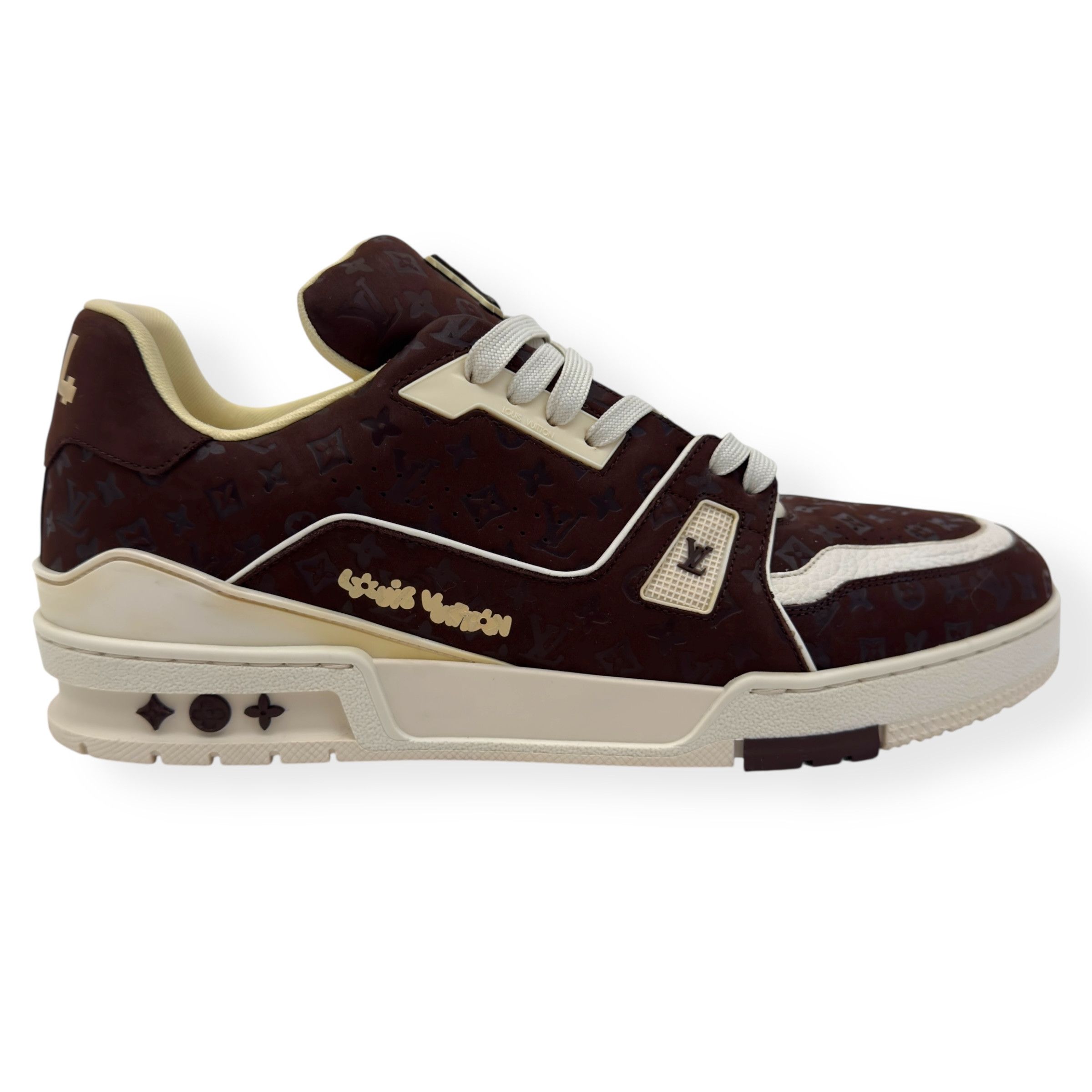 LOUIS VUITTON X TYLER THE CREATOR TRAINER BROWN / BEIGE UK10