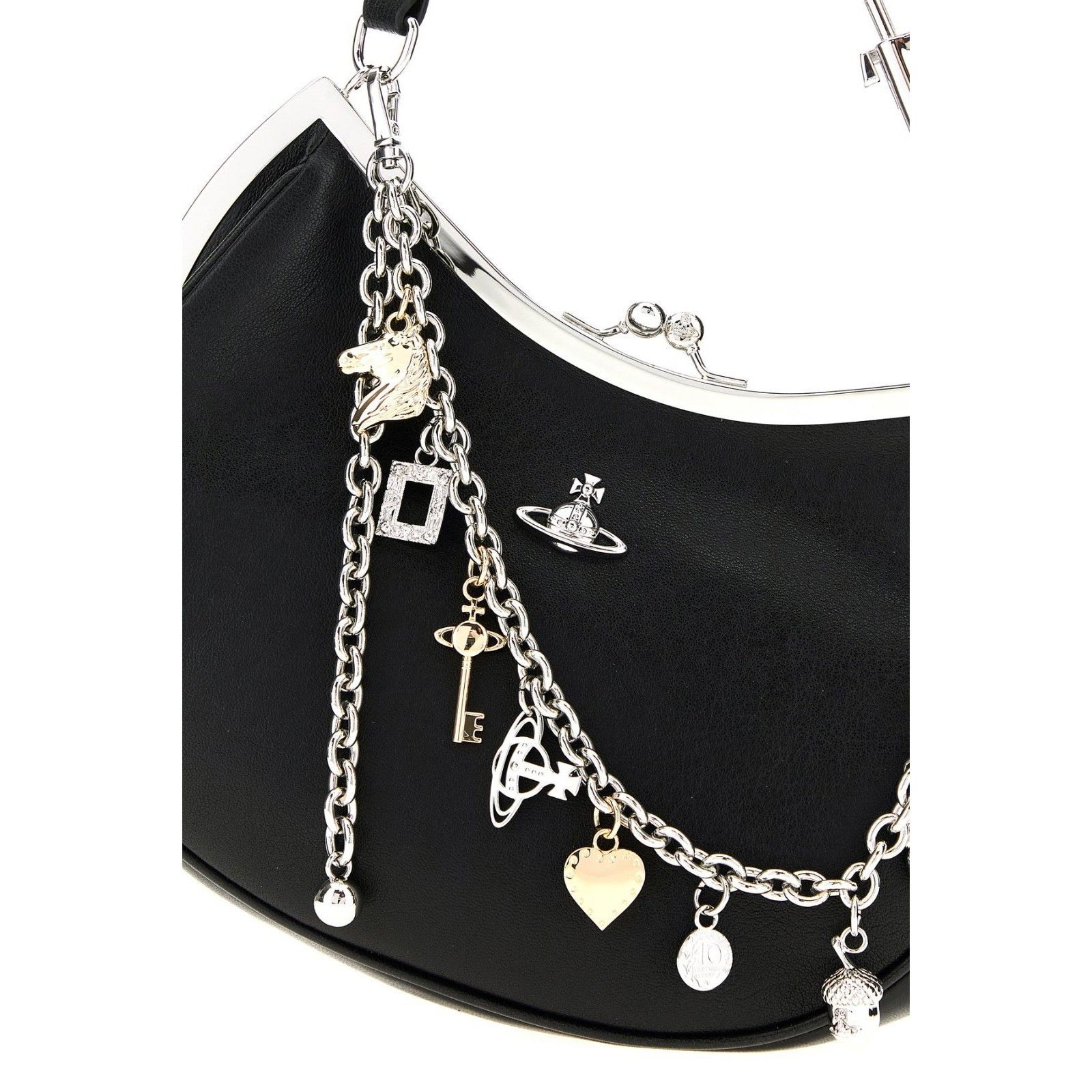 Vivienne Westwood VIVIENNE WESTWOOD Frame Black Shoulder Bag New Size ONE SIZE - 4 Thumbnail