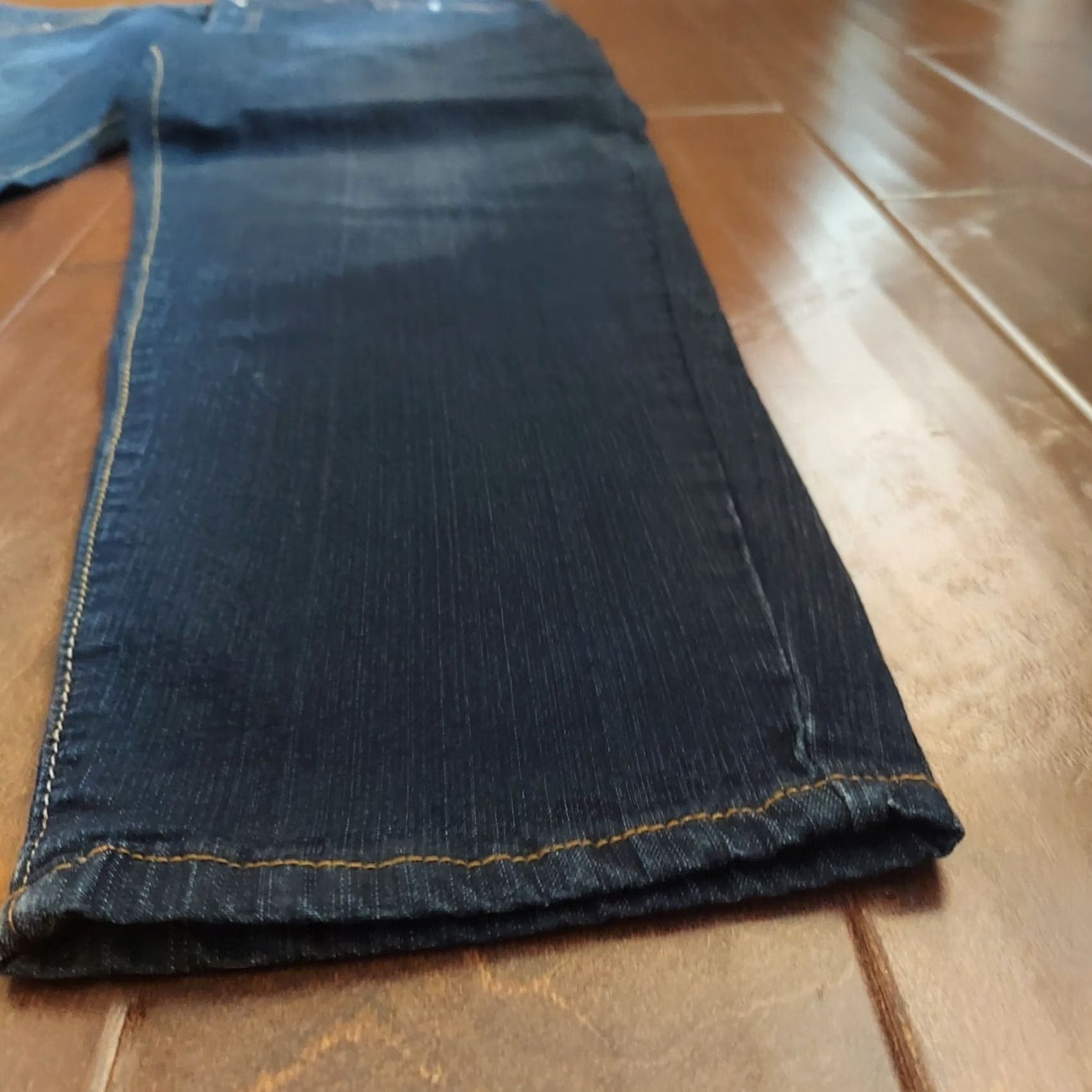 Vintage LAST Navy Blue Denim Jeans Studded Back Pockets Plus Size 20 Women Straight Jeans Navy Blue 20 Womens Size 42" / US 20 - 5 Thumbnail