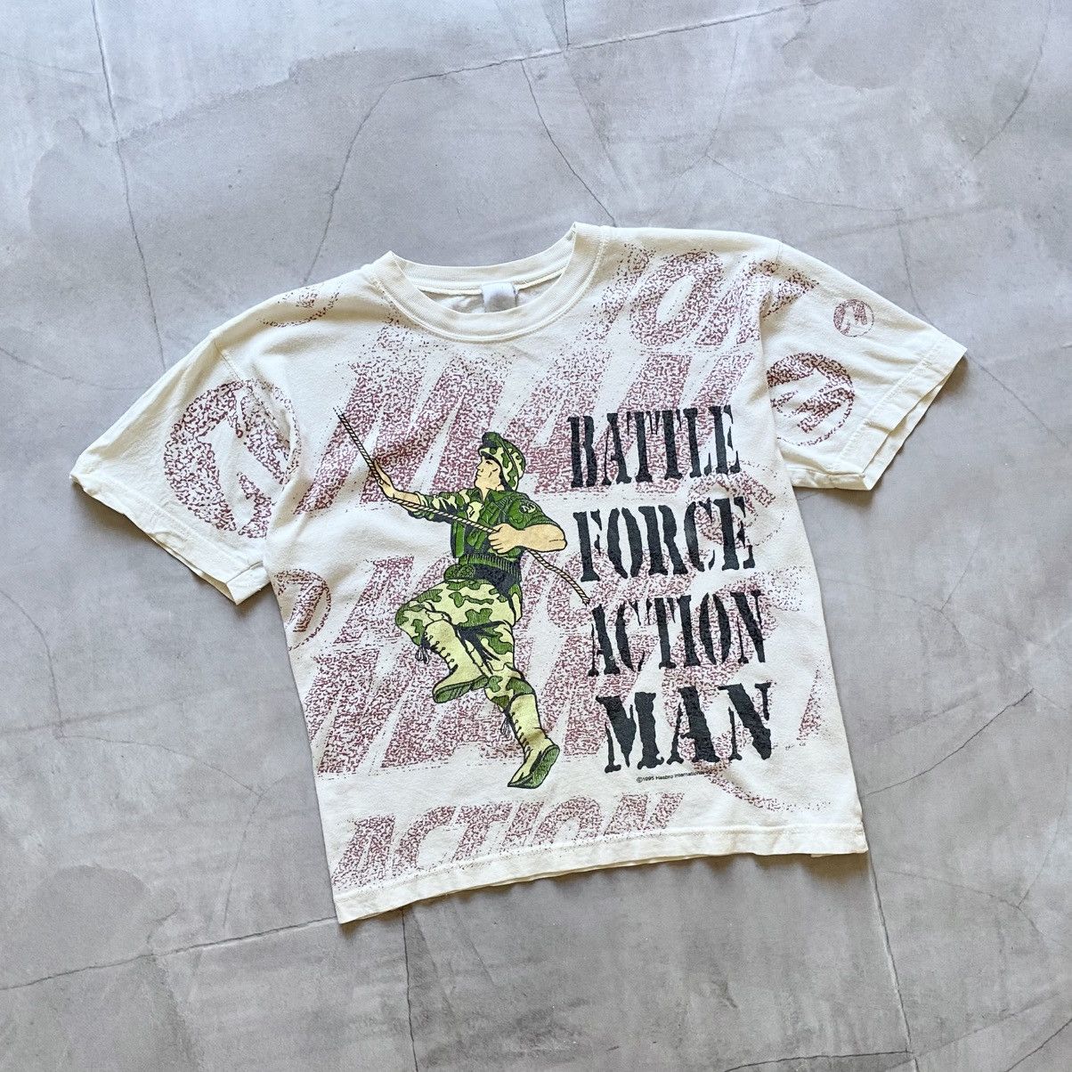 Vintage 1995 Army Man Toy Big Logo Hasbro International Inc T-Shirt Size US XXS / EU 40 - 1 Thumbnail