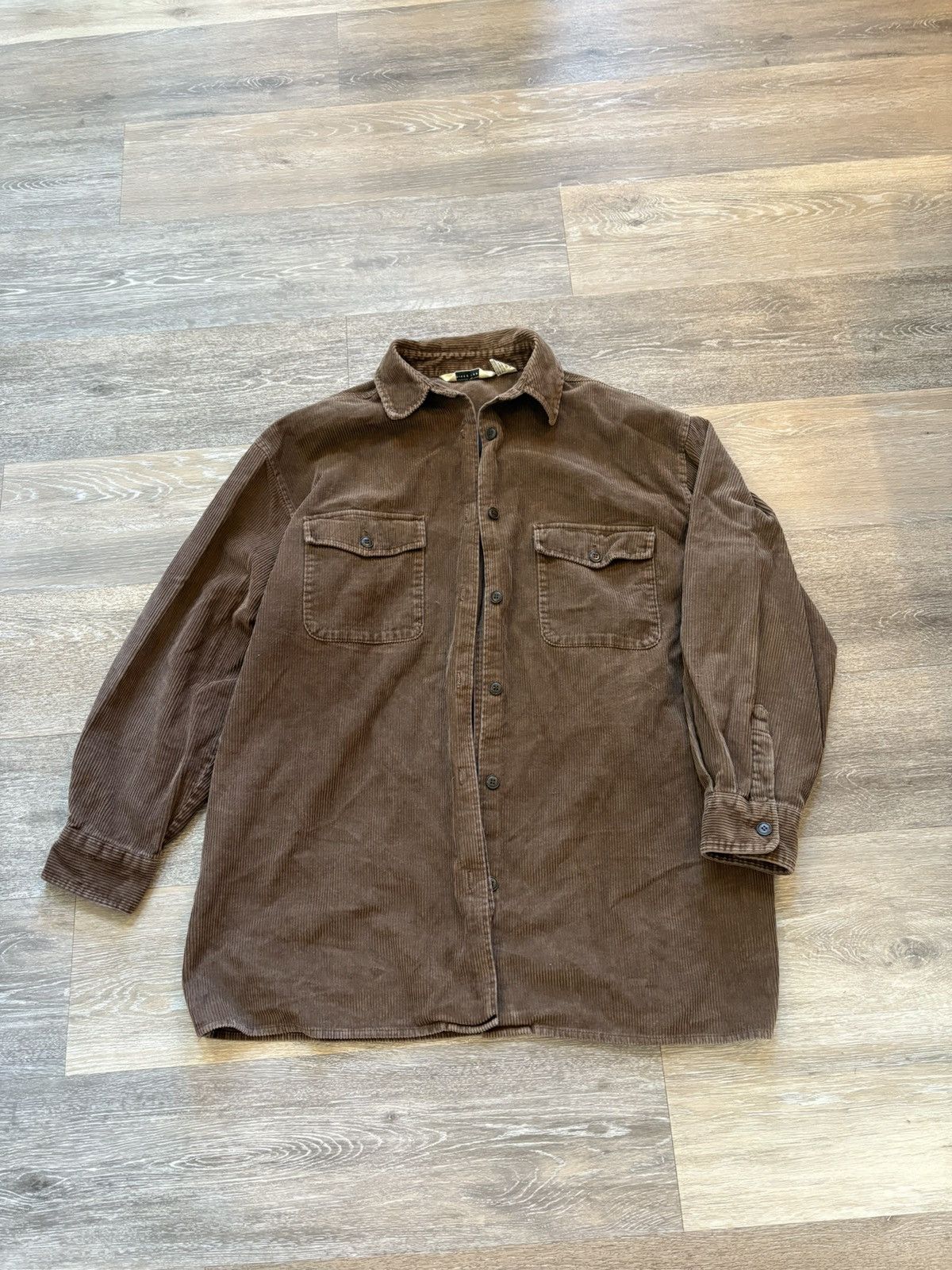 Eddie Bauer Corduroy Button Up Shirt Size XL / US 12-14 / IT 48-50 - 1 Thumbnail