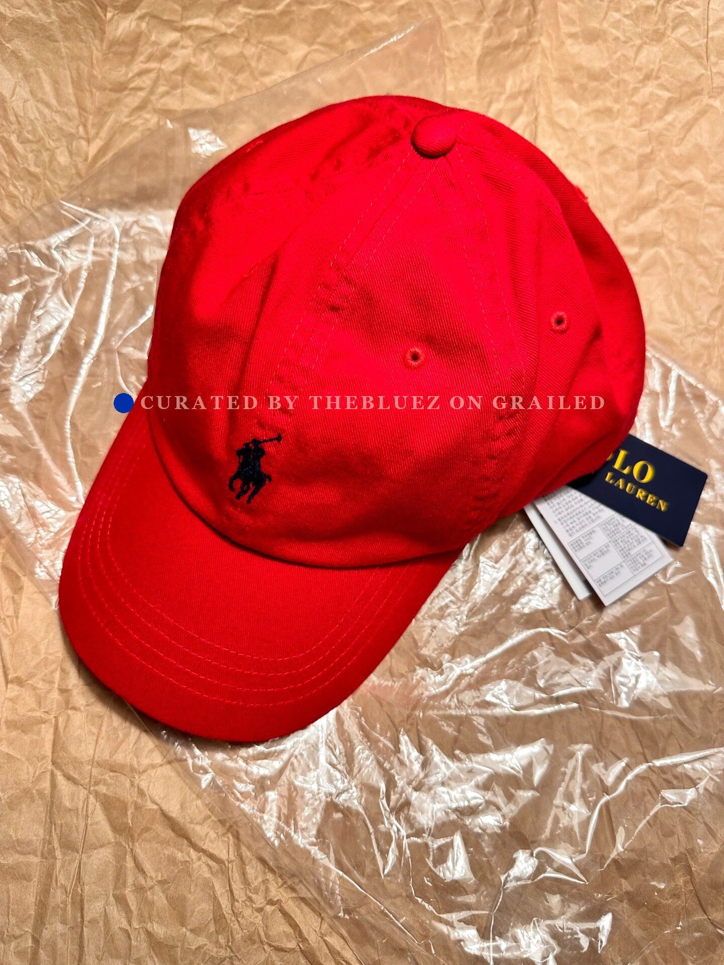 Ralph Lauren Ralph Lauren Unisex Classic Red Cotton Cap Size ONE SIZE - 1 Thumbnail