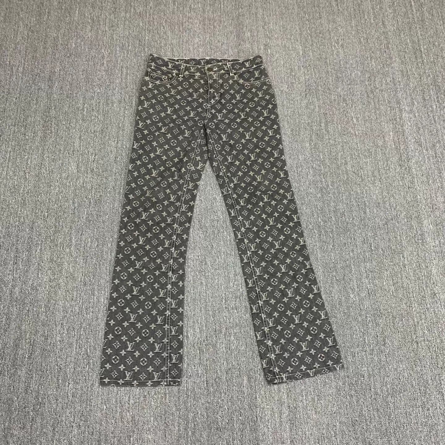 Louis Vuitton LV Monogram Black Denim Jeans 38 9/10 Size 27" / US 4 / IT 40 - 1 Thumbnail