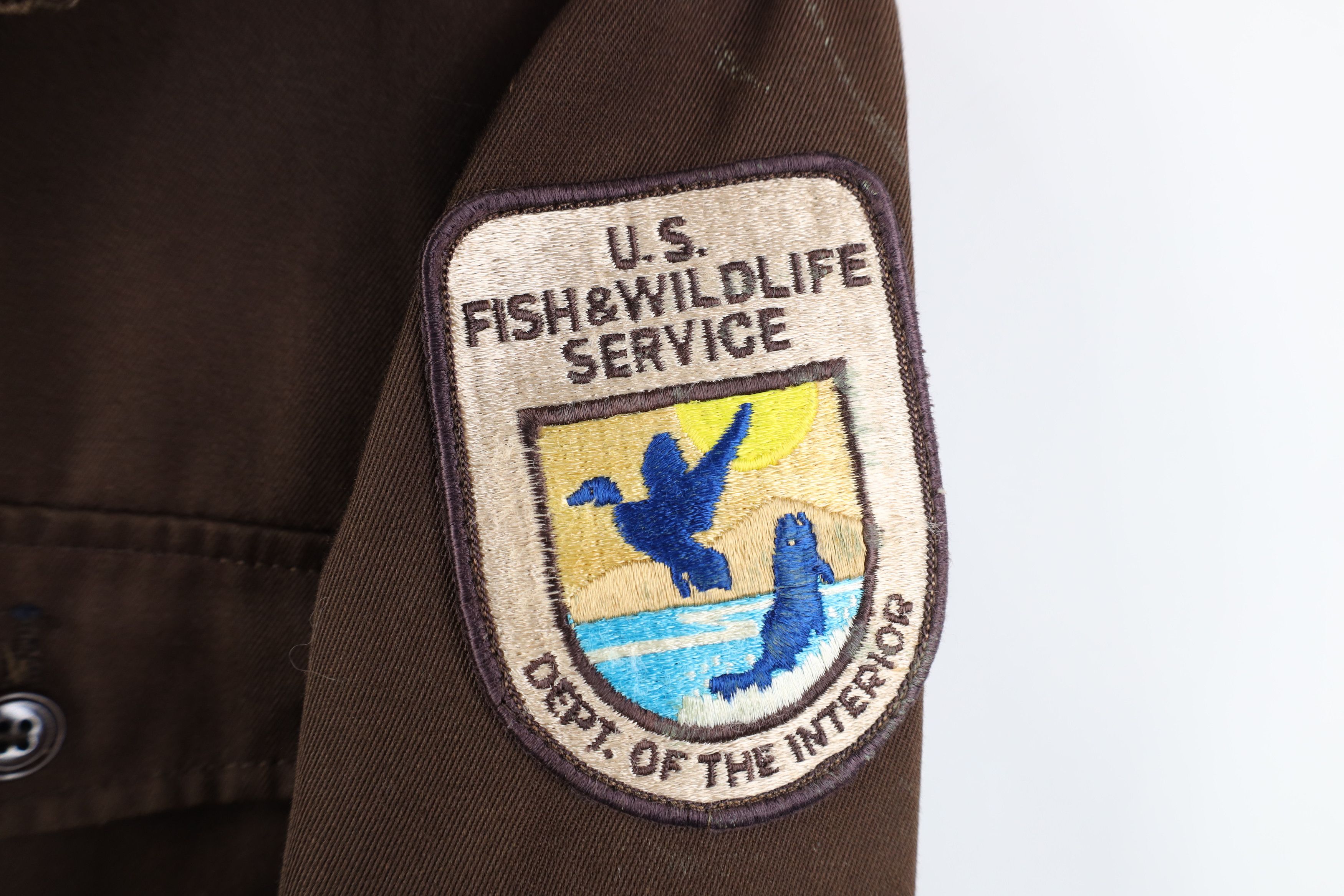 Vintage Vintage 70s Fish & Wildlife Service Button Back Twill Jacket Size M / US 6-8 / IT 42-44 - 4 Thumbnail