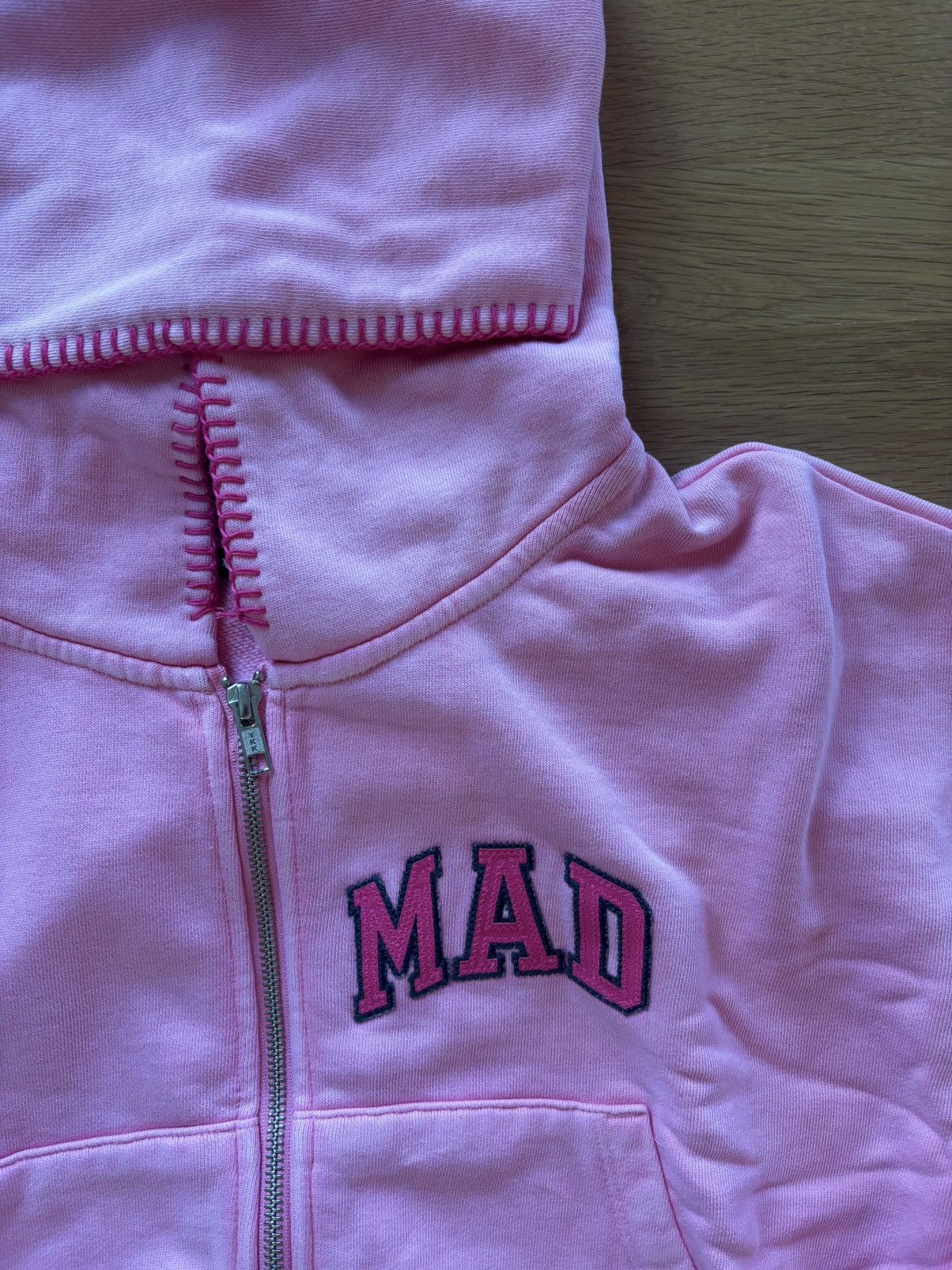 Gap × Madhappy Gap x MadHappy Pink Full Zip Cropped Mad Logo Hoodie Size L / US 10 / IT 46 - 4 Thumbnail