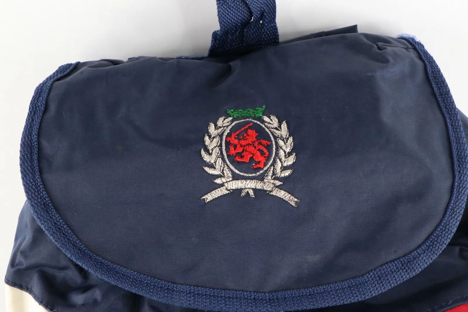 Tommy Hilfiger × Vintage Vintage 90s Tommy Hilfiger Distressed Big Logo Backpack Bag Size ONE SIZE - 11 Thumbnail
