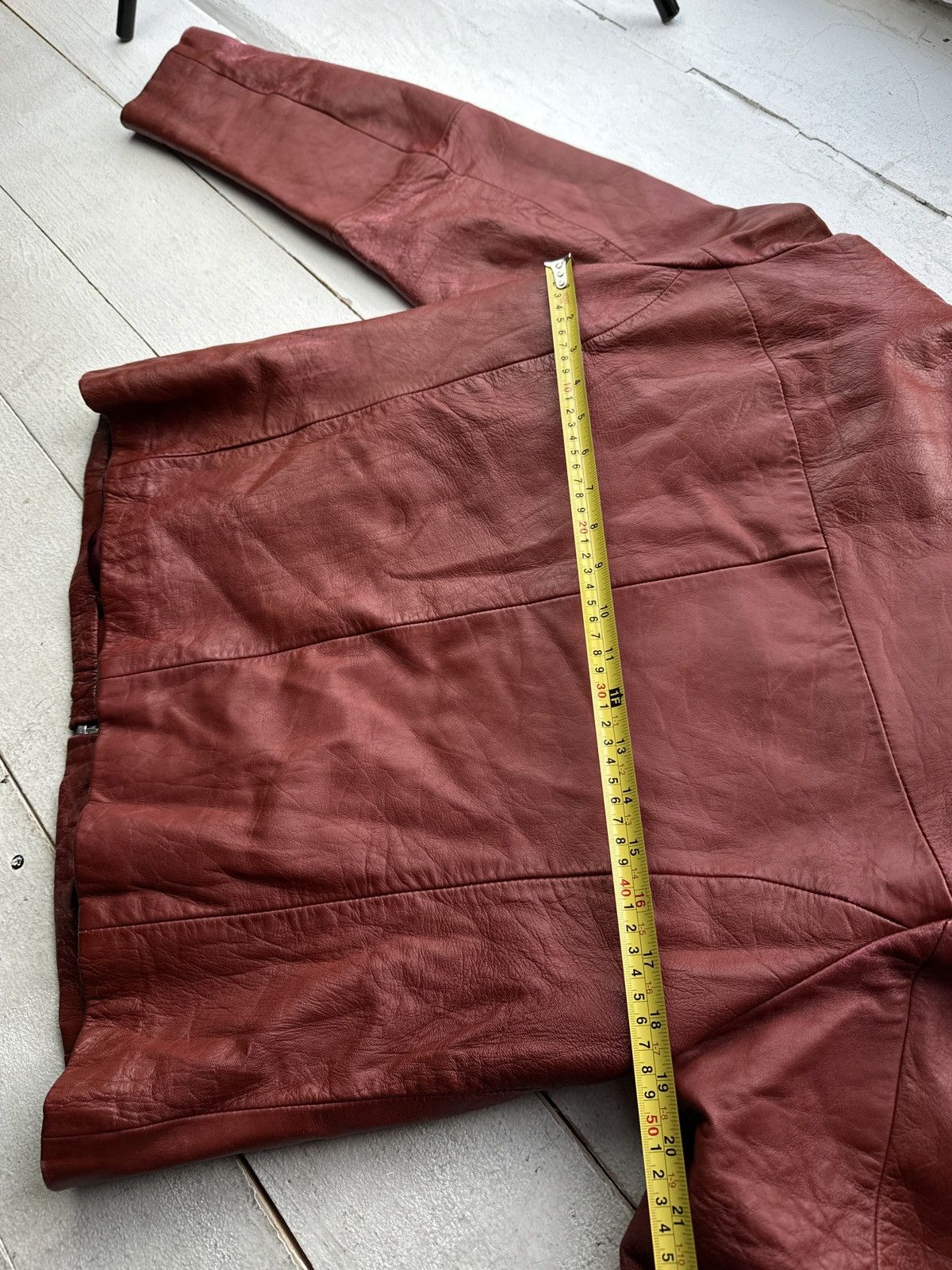 Other 🚨Y2K RICK OWENS TYPE DIRTY SLIM FIT ZIP LEATHER JACKET Size M / US 6-8 / IT 42-44 - 14 Thumbnail