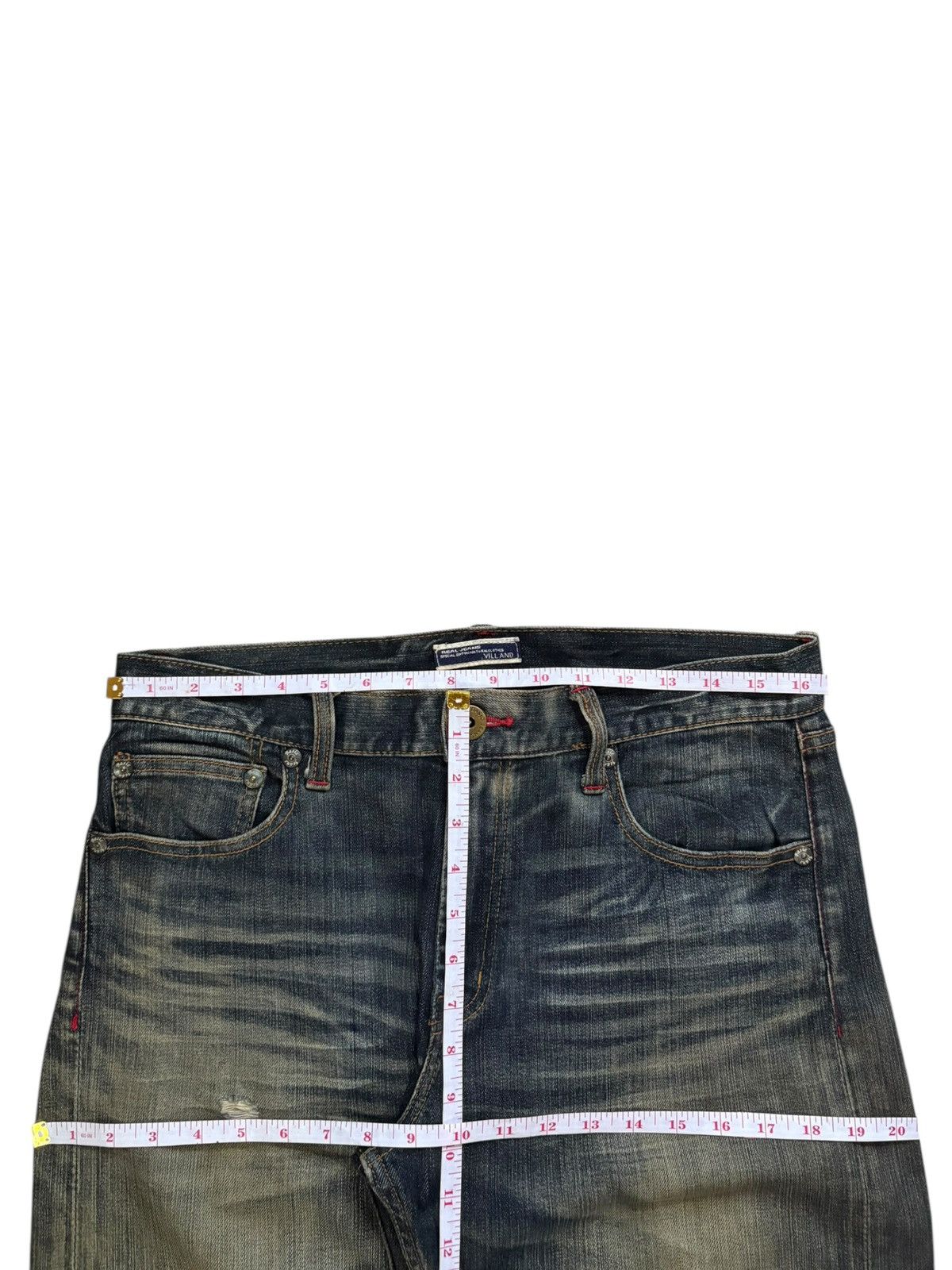 Japanese Brand Vintage Japanese Brand Mud Wash Distressed Loose Jeans Size US 33 - 12 Thumbnail