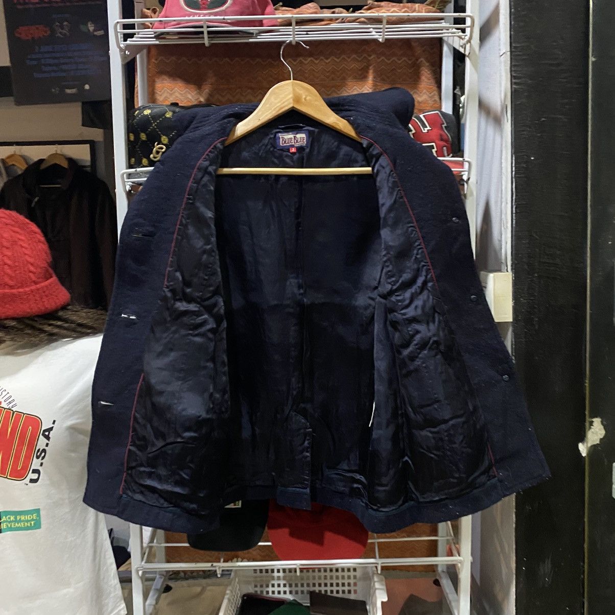 Blue Blue Japan 🔥BLUE BLUE NAVY BLUE WOOL PEA COAT Size US S / EU 44-46 / 1 - 3 Thumbnail