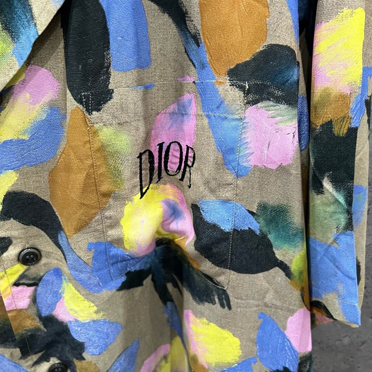 Dior Dior Floral Graffiti Short Sleeve Shirt Size US M / EU 48-50 / 2 - 5 Thumbnail