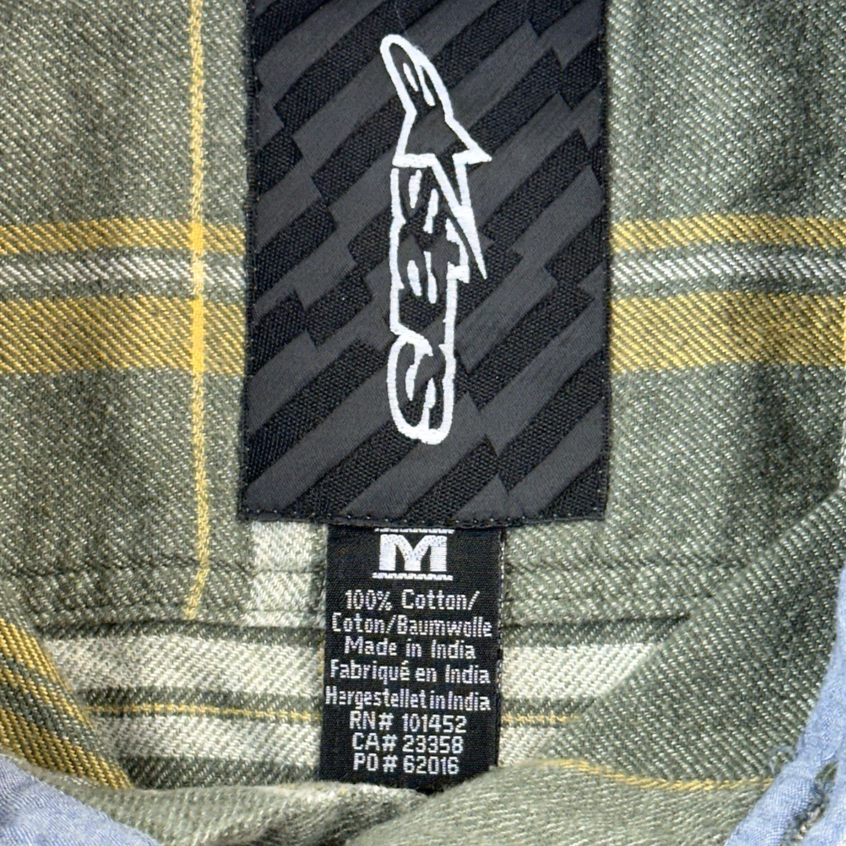 Patagonia VINTAGE Alpinestars Shirt Mens Medium Green Plaid Long Sleeve Button Up Moto Streetwear Size US M / EU 48-50 / 2 - 6 Thumbnail