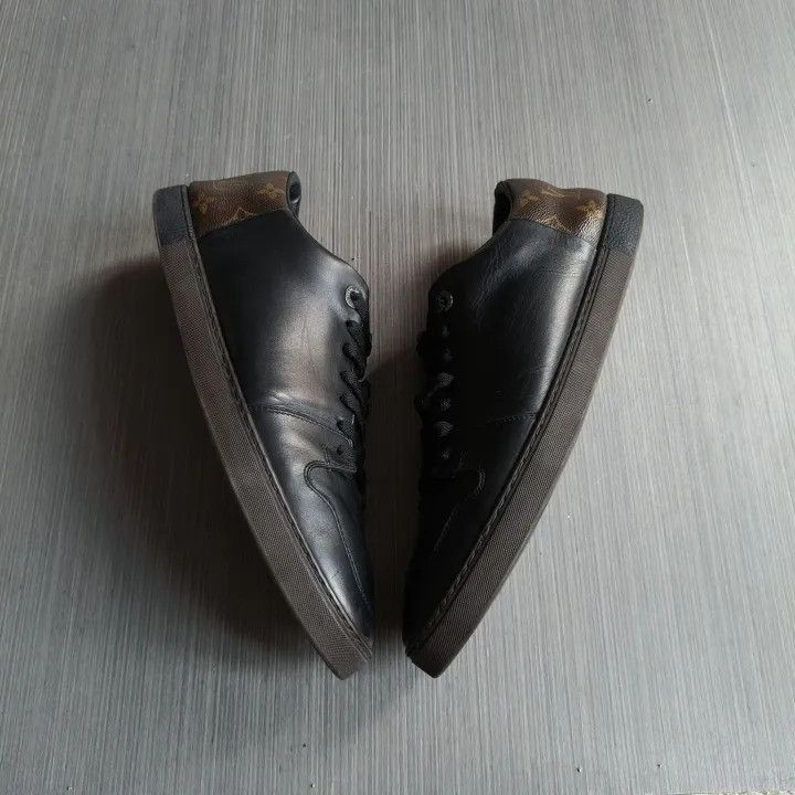 Other Louis Vuitton Black Leather Travel Sneakers -2508 Size US 9.5 / EU 42-43 - 8 Thumbnail