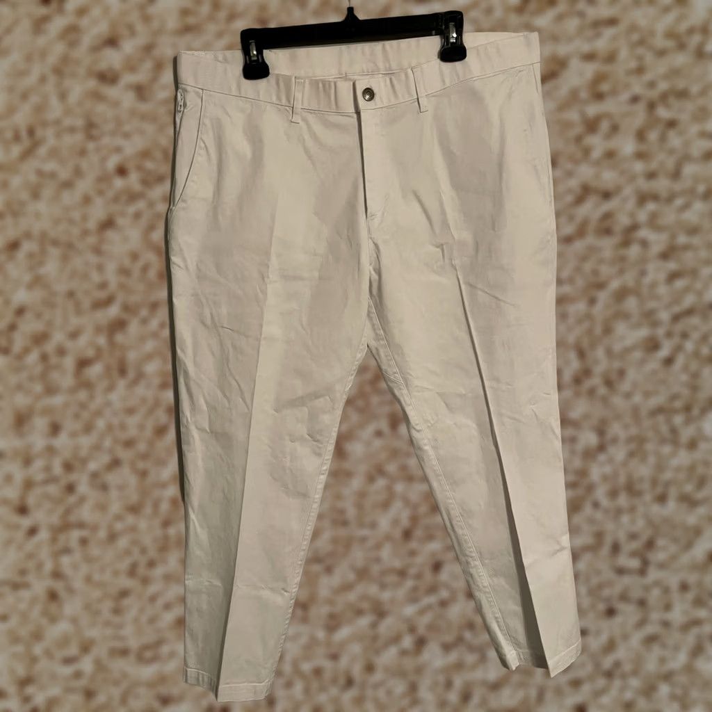 Fabletics Fabletics Performance Tech Athletic Chino Golf Pants White Men's 38 39x29 Size US 39 - 1 Thumbnail