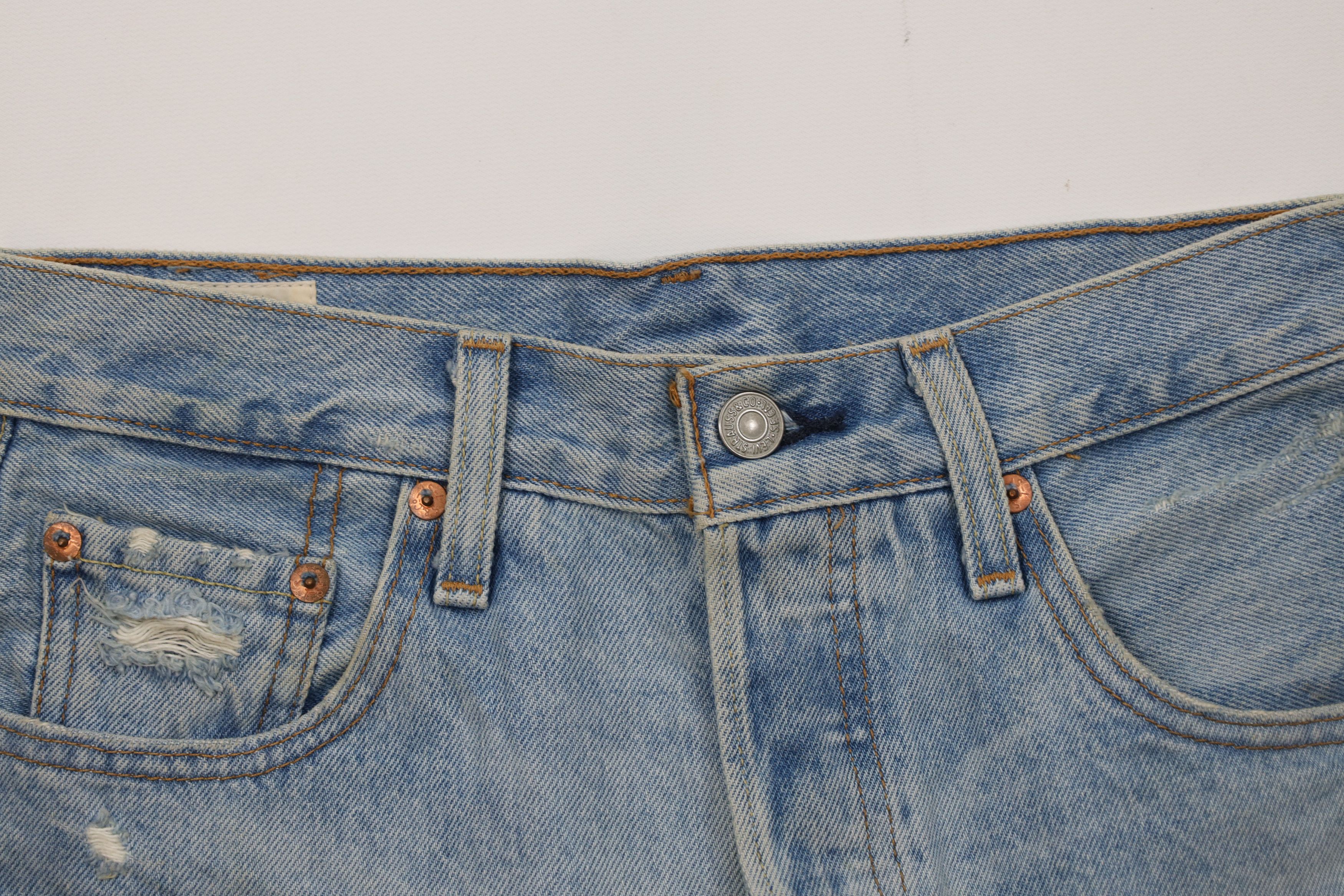 Levi's Vintage Y2K Levis 501xx Button Fly Original Denim Shorts Size 25" / US 0 / IT 36 - 2 Thumbnail