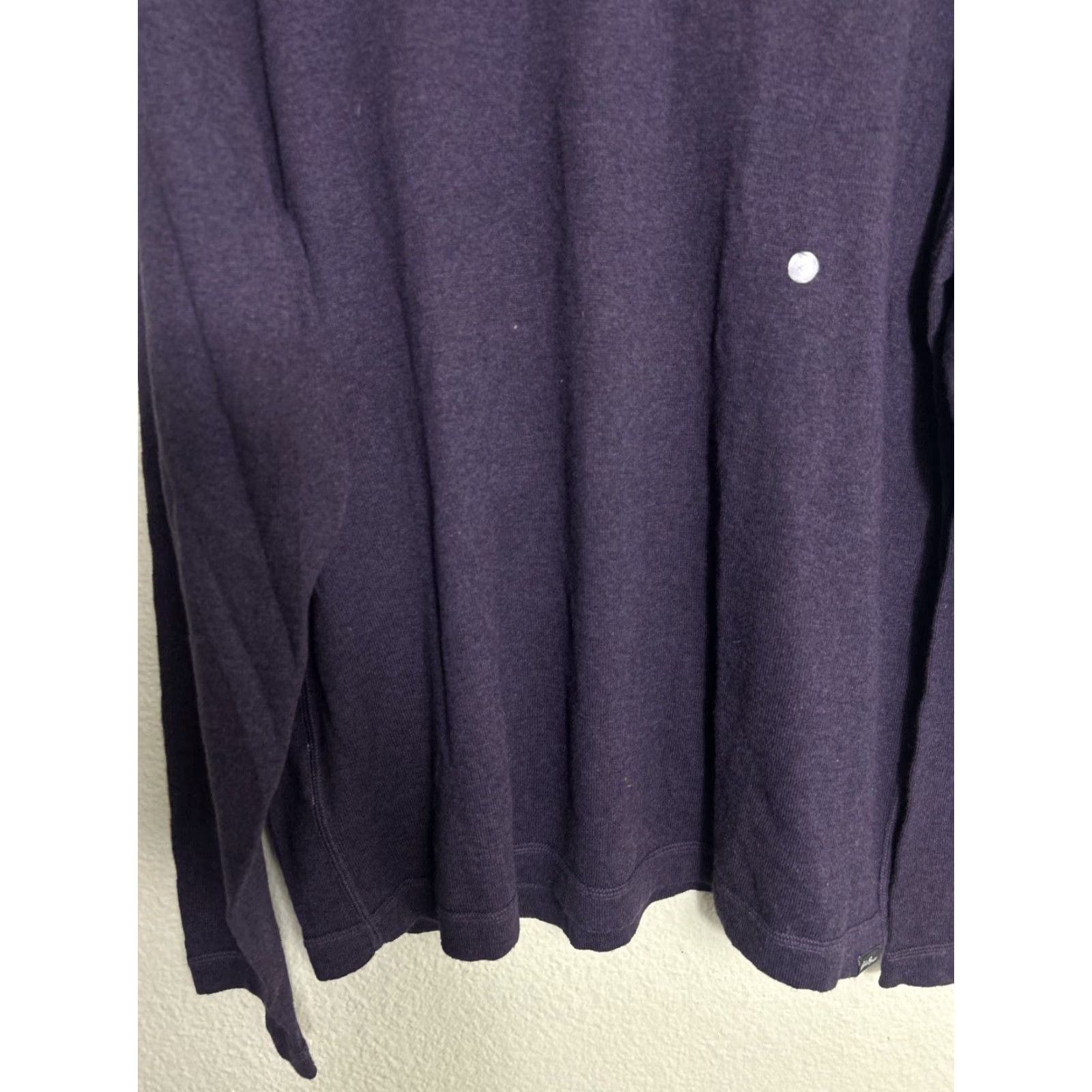 Eddie Bauer Eddie Bauer Sweater Cotton/Merino Wool Blend Long Sleeve V-Neck Purple XL Size US XL / EU 56 / 4 - 5 Thumbnail