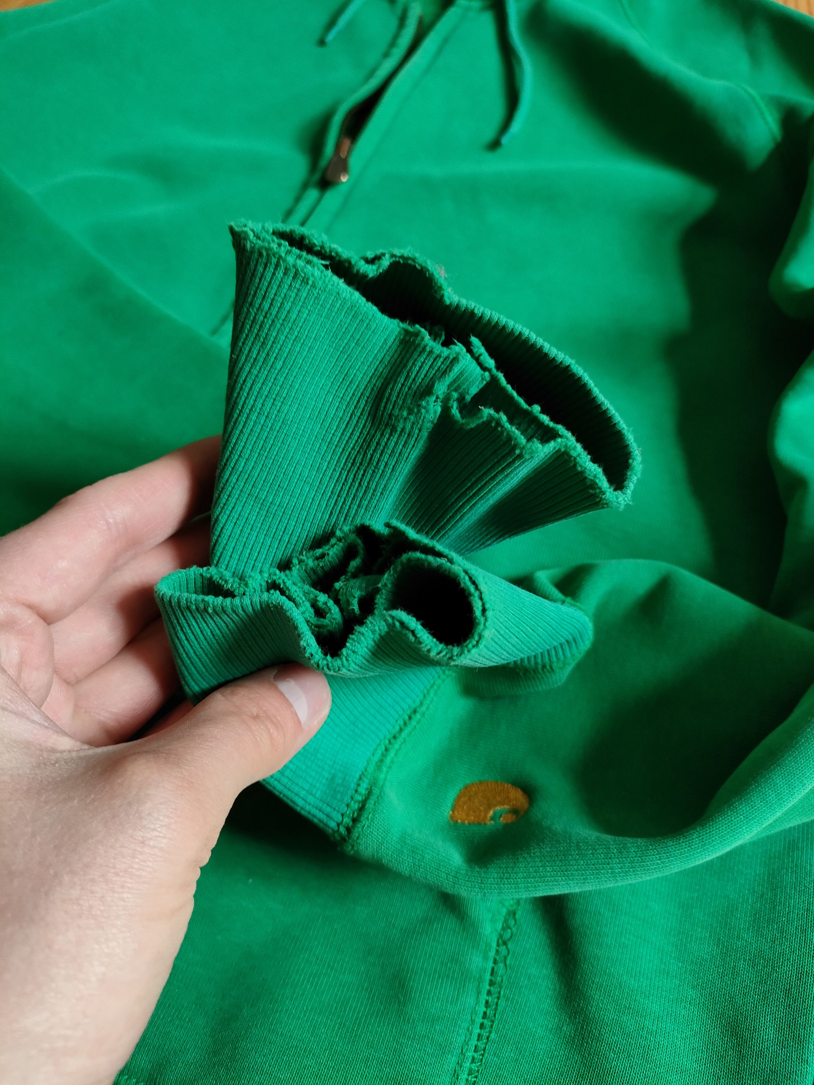 Carhartt Carhartt Hooded Chase Jacket Distressed Green Hoodie Size US S / EU 44-46 / 1 - 9 Thumbnail