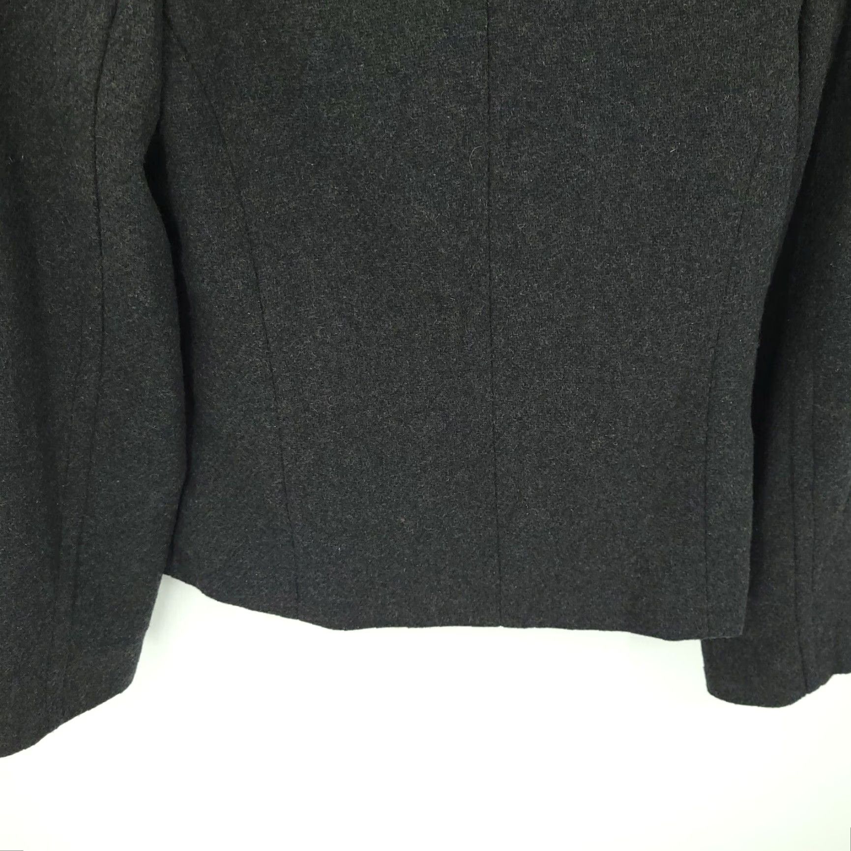 Merona Merona Jacket Womens Medium Pea Coat Black Wool Blend Double Breasted Size M / US 6-8 / IT 42-44 - 6 Thumbnail