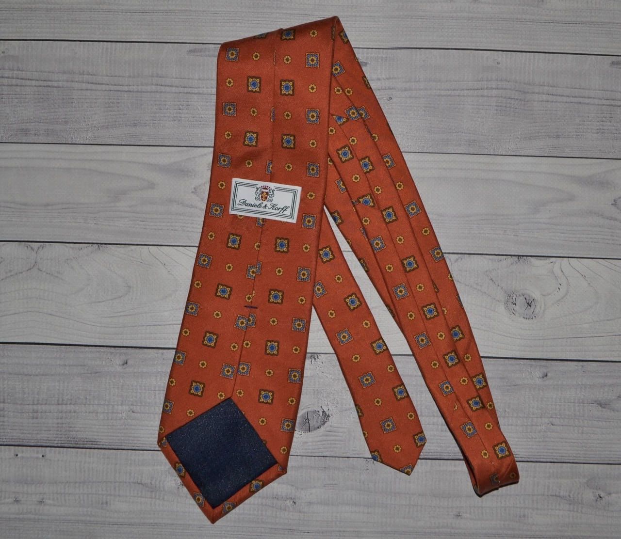 Other Daniels & Korff Orange Silk Tie Size ONE SIZE - 3 Thumbnail