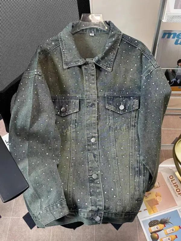 VIBE Vintage Street Spot Loose Casual Workwear Denim Jacket Size US M / EU 48-50 / 2 - 7 Thumbnail