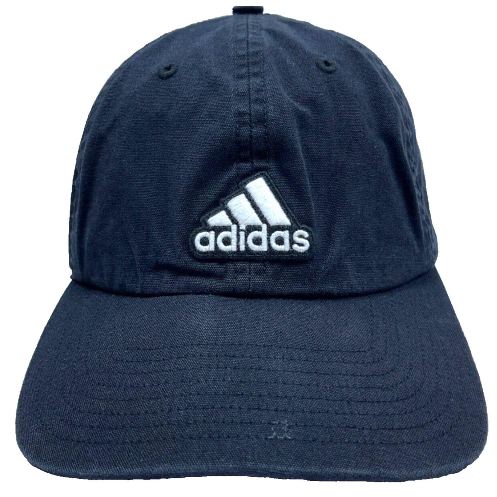 Adidas Adidas Hat Cap Baseball Strap Back Black White Canvas Adult Men One Size Casual Sport Logo Crew Neck? Size ONE SIZE - 2 Thumbnail