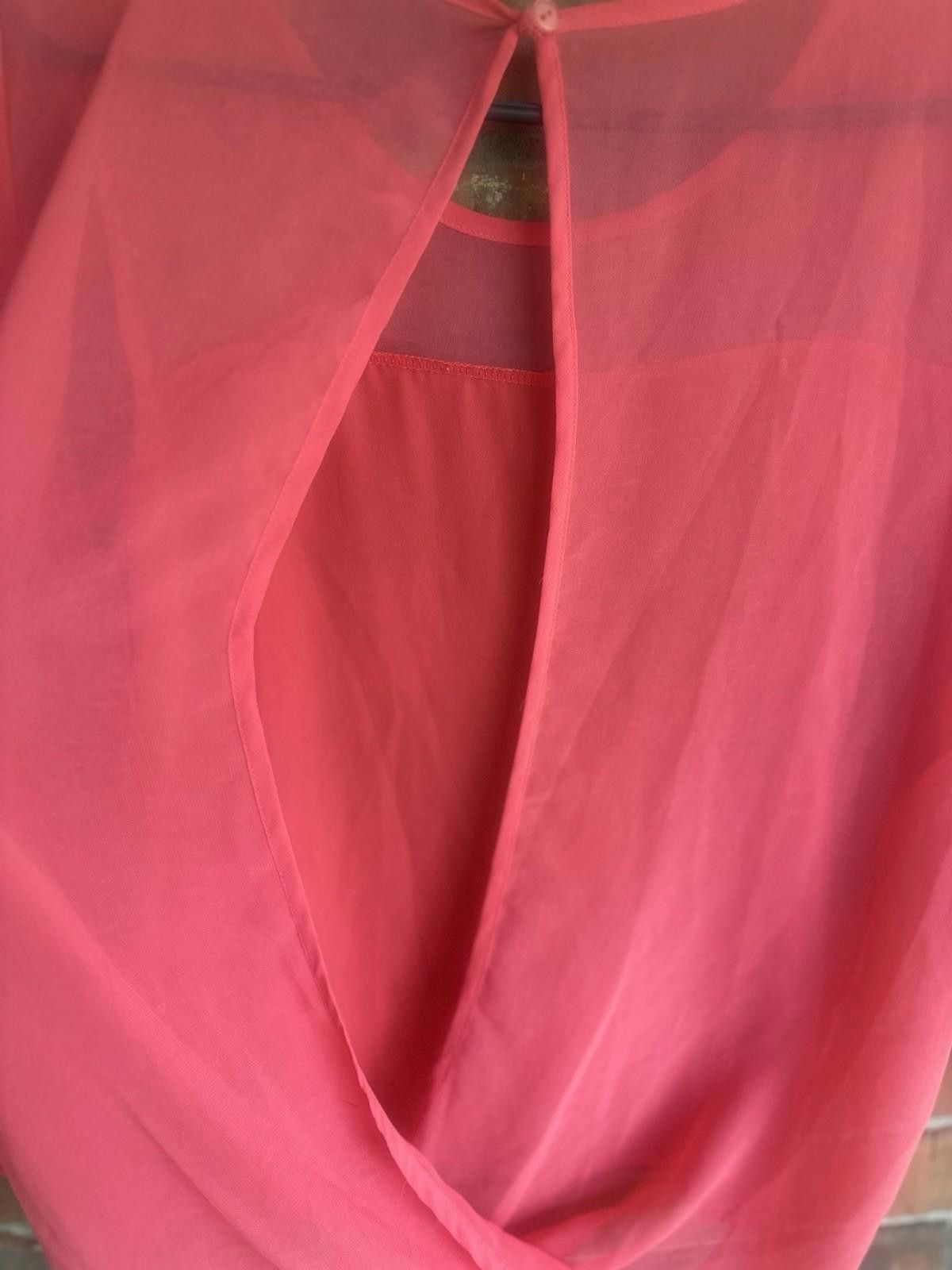 The Unbranded Brand Medium Open Back Semi Sheet Blouse Pink Size M / US 6-8 / IT 42-44 - 5 Thumbnail