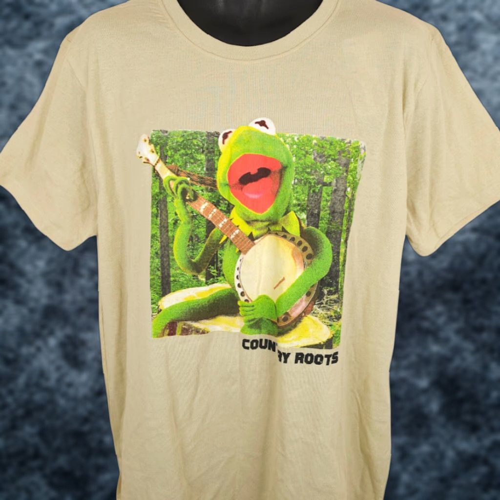 Disney Kermit The Frog T Shirt Mens XL Yellow Disney Muppets Country Roots - Disney Shirt Mens XL Yellow Kermit the Frog Muppets Country Roots Size US XL / EU 56 / 4 - 1 Thumbnail