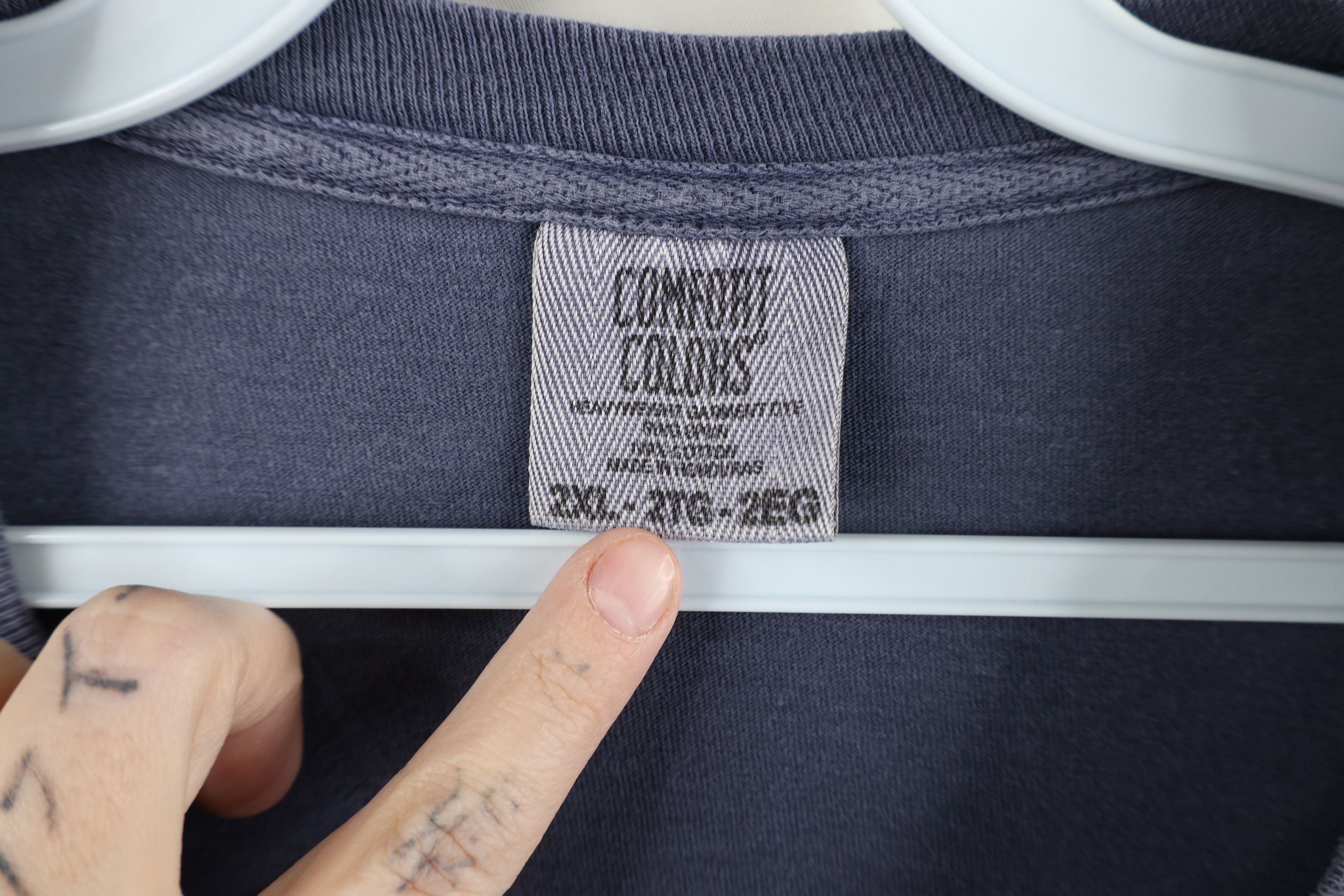 Vintage Vintage 90s Streetwear Stonewash Long Sleeve T-Shirt Cotton Size US XXL / EU 58 / 5 - 5 Thumbnail