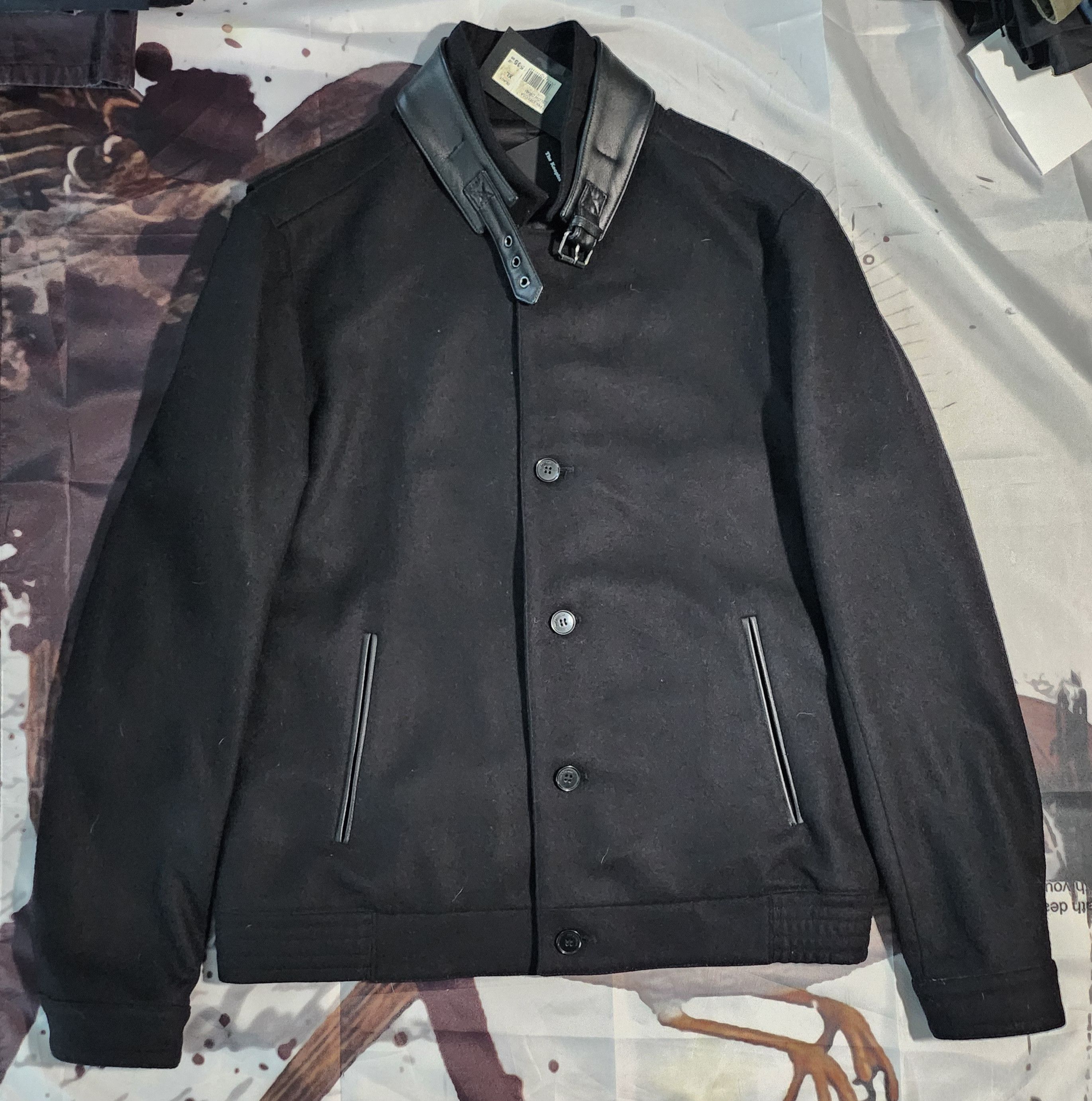 The Kooples Wool Coat w/ Leather Buckled Collar Size US XL / EU 56 / 4 - 1 Thumbnail