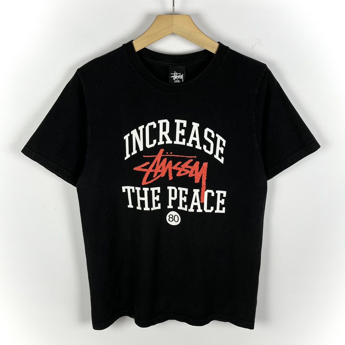Vintage Stussy y2k Increase The Pease big logo tee 90’s