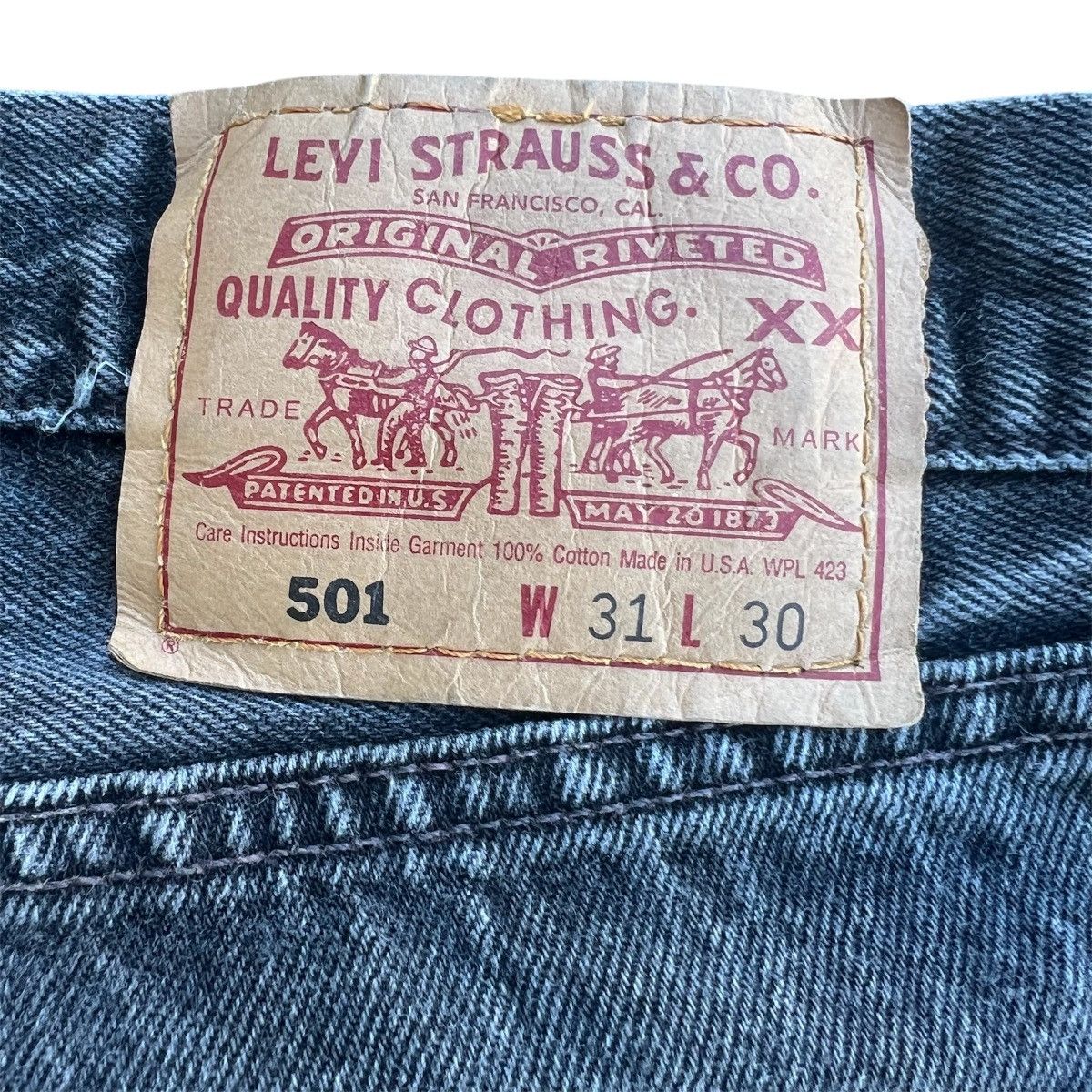 Levi's Vintage 1990s Faded Black Distressed Levis 501 Jeans Size US 31 - 10 Thumbnail