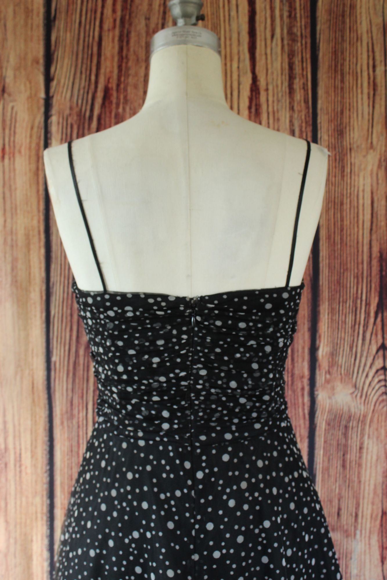 Other Jessica Howard Dress, Black with Gray Polkadots, Size 8, Fit Size M / US 6-8 / IT 42-44 - 10 Thumbnail