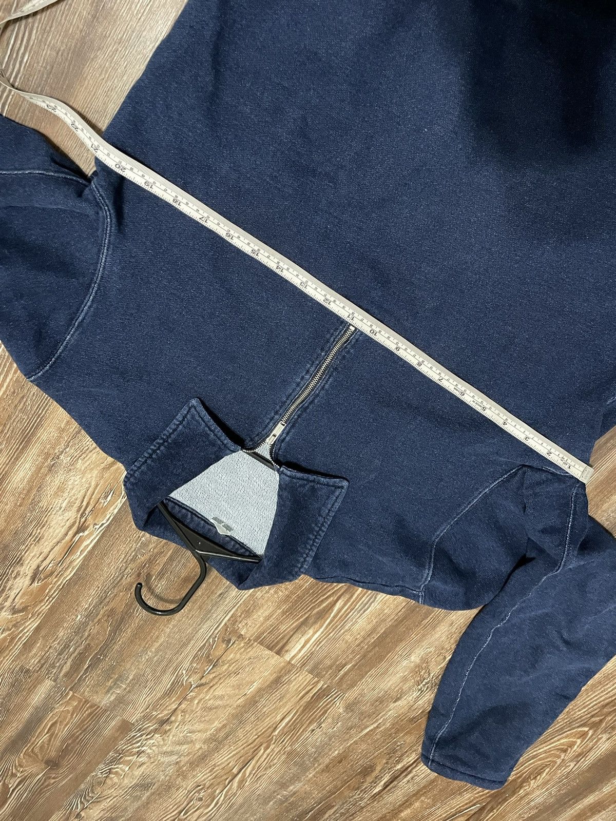 Arket Half-Zip Pullover Sweatshirt Indigo Garment Dye Blue Sweater Size US S / EU 44-46 / 1 - 6 Thumbnail