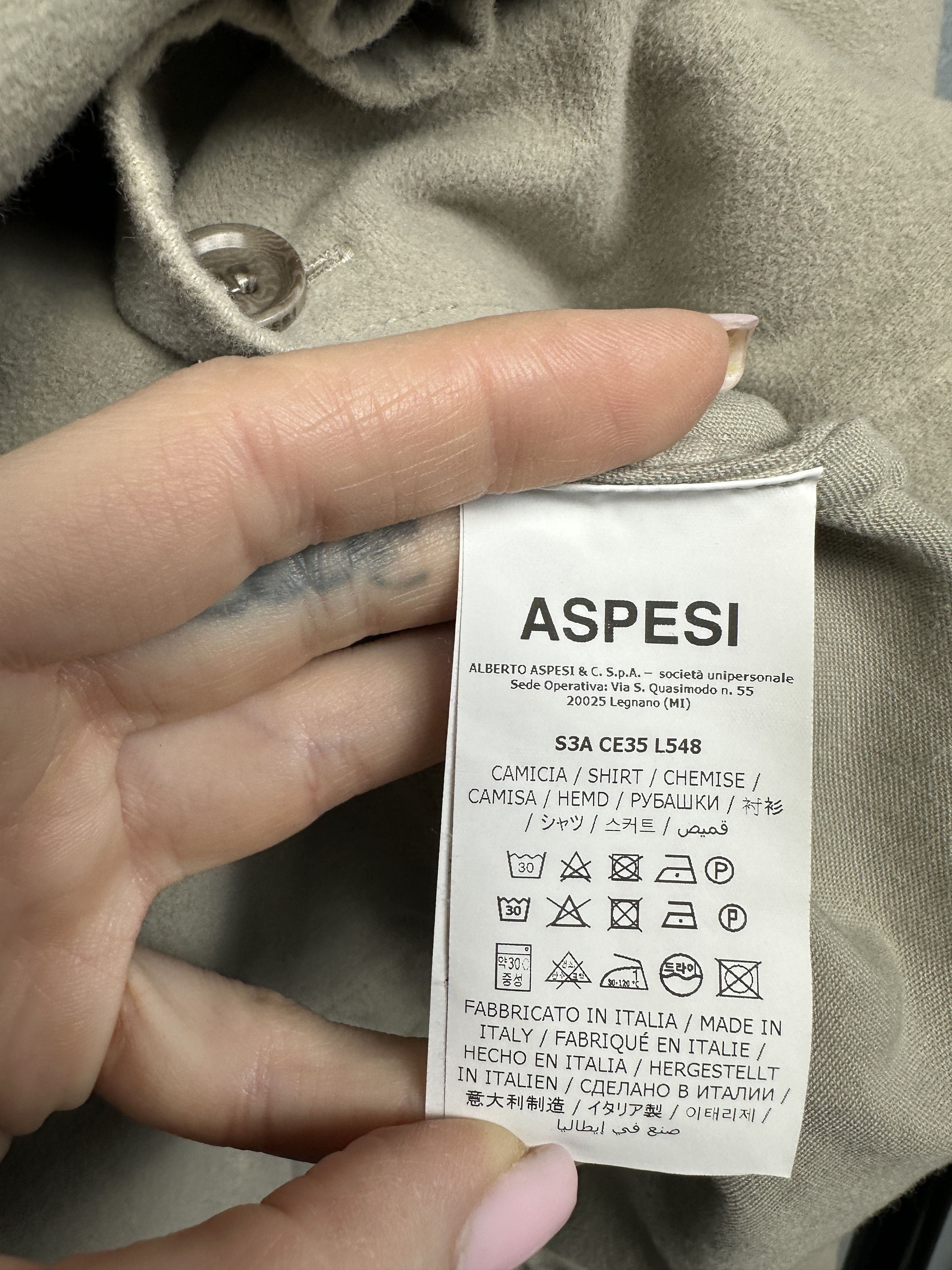 Aspesi Aspesi Mens Heavy Cotton Flannel Shirt Overshirt Size US XXL / EU 58 / 5 - 4 Thumbnail