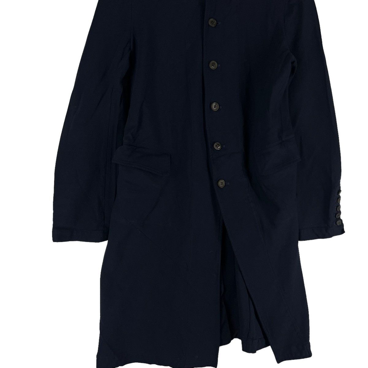 Comme des Garcons 🔥Rich Black - Vtg 80’s Long Jacket Asymmetrical Button Size M / US 6-8 / IT 42-44 - 10 Thumbnail